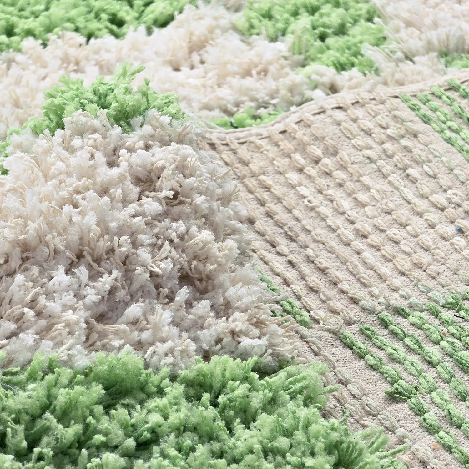 Ryijymatot - Atrani Natural Cotton Shaggy (vihreä)