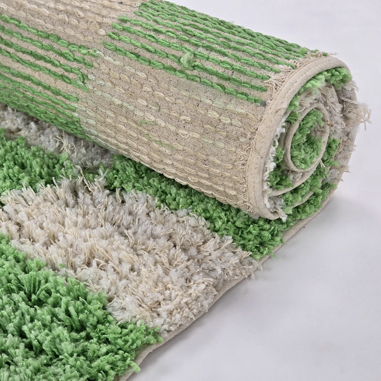 Ryijymatot - Atrani Natural Cotton Shaggy (vihreä)