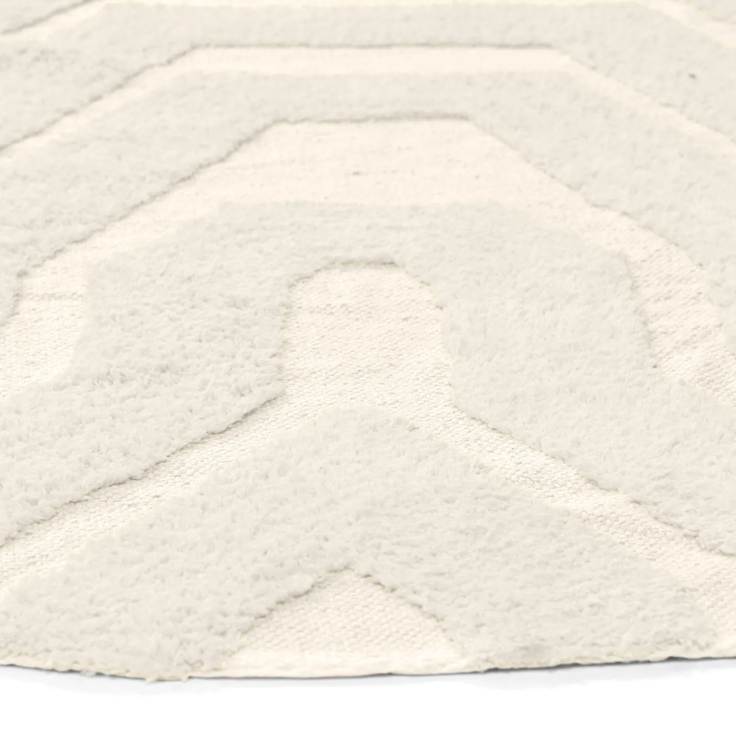 Pyöreät matot - Callista Natural Cotton Shaggy (beige)