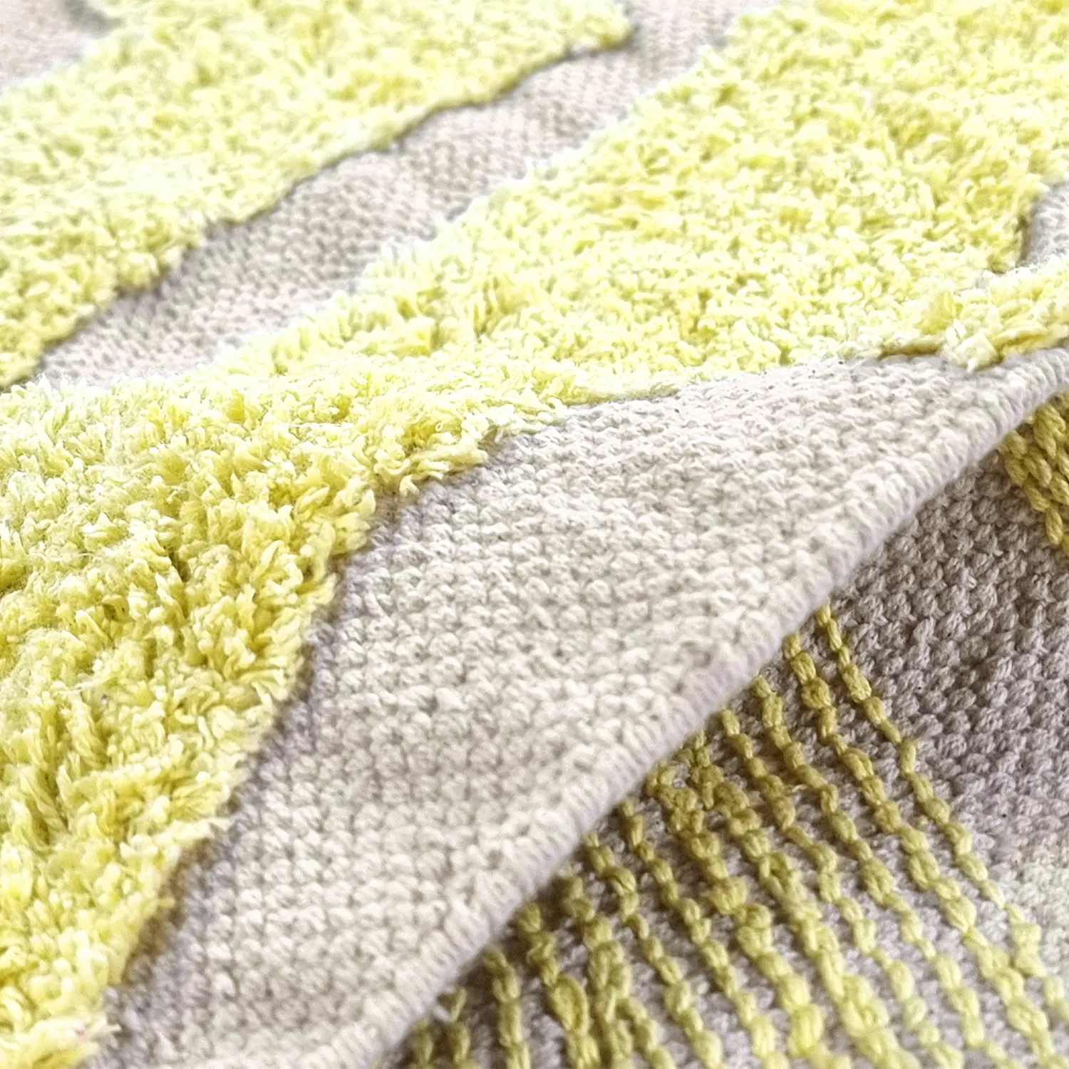 Pyöreät matot - Callista Natural Cotton Shaggy (keltainen)