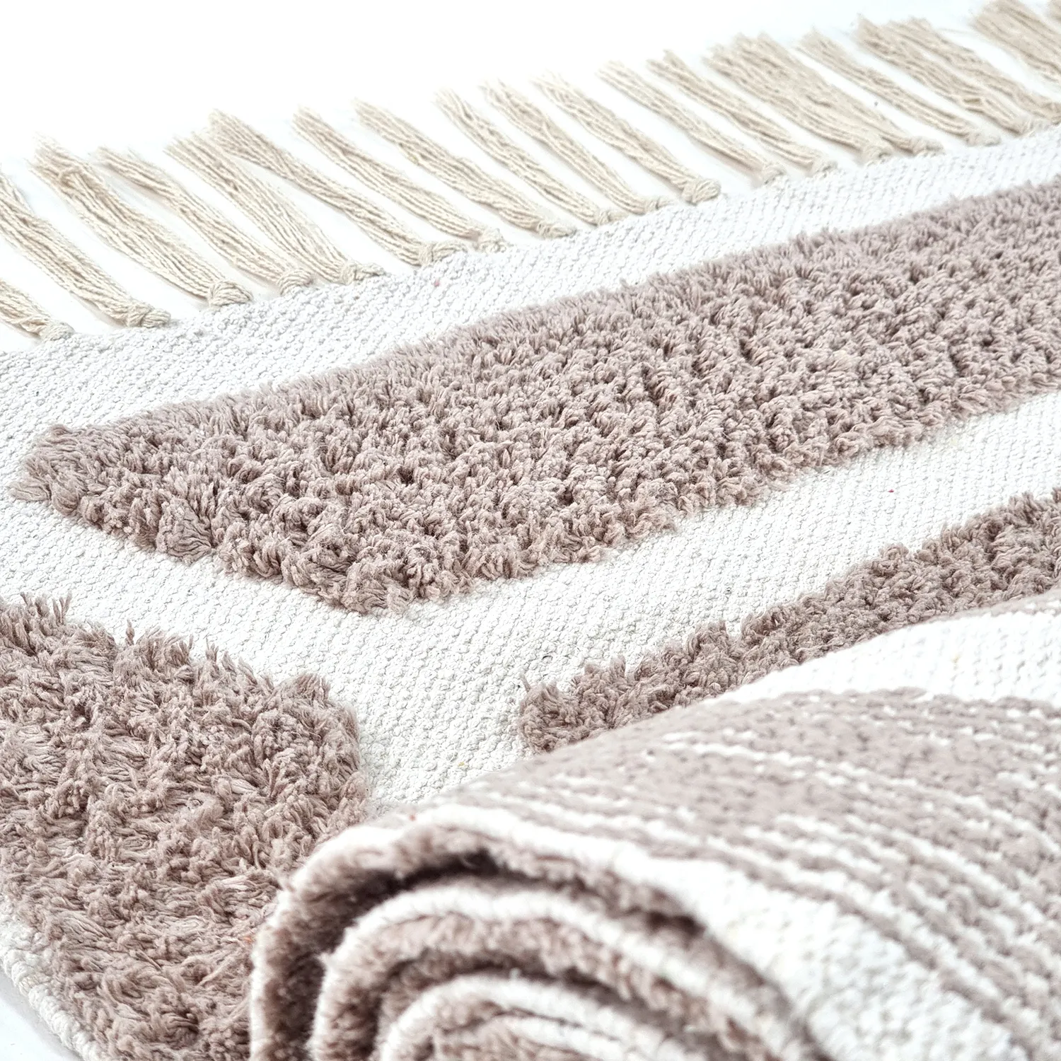 Ryijymatot - Callista Natural Cotton Shaggy (taupe)