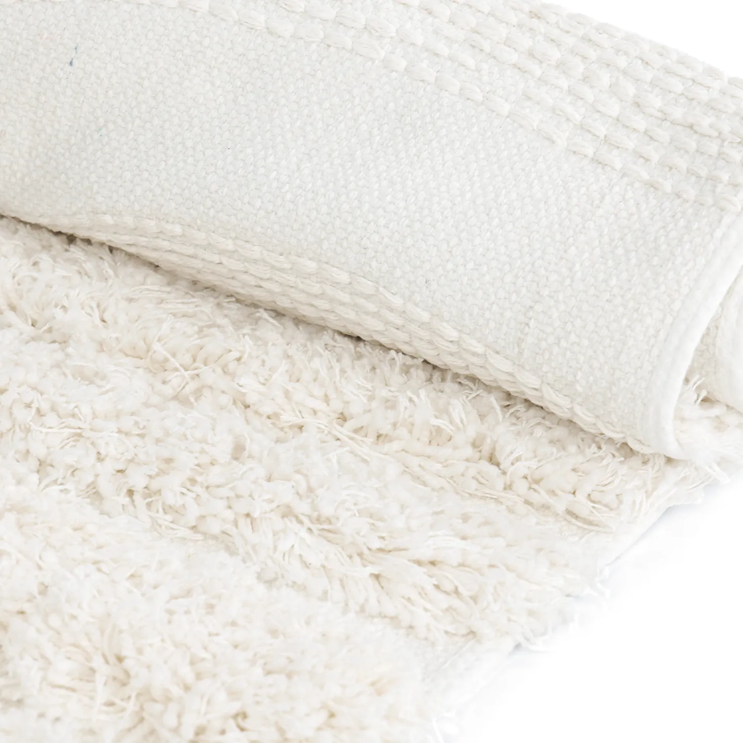 Ryijymatot - Cazorla Natural Cotton Shaggy (luonnonvalkoinen)