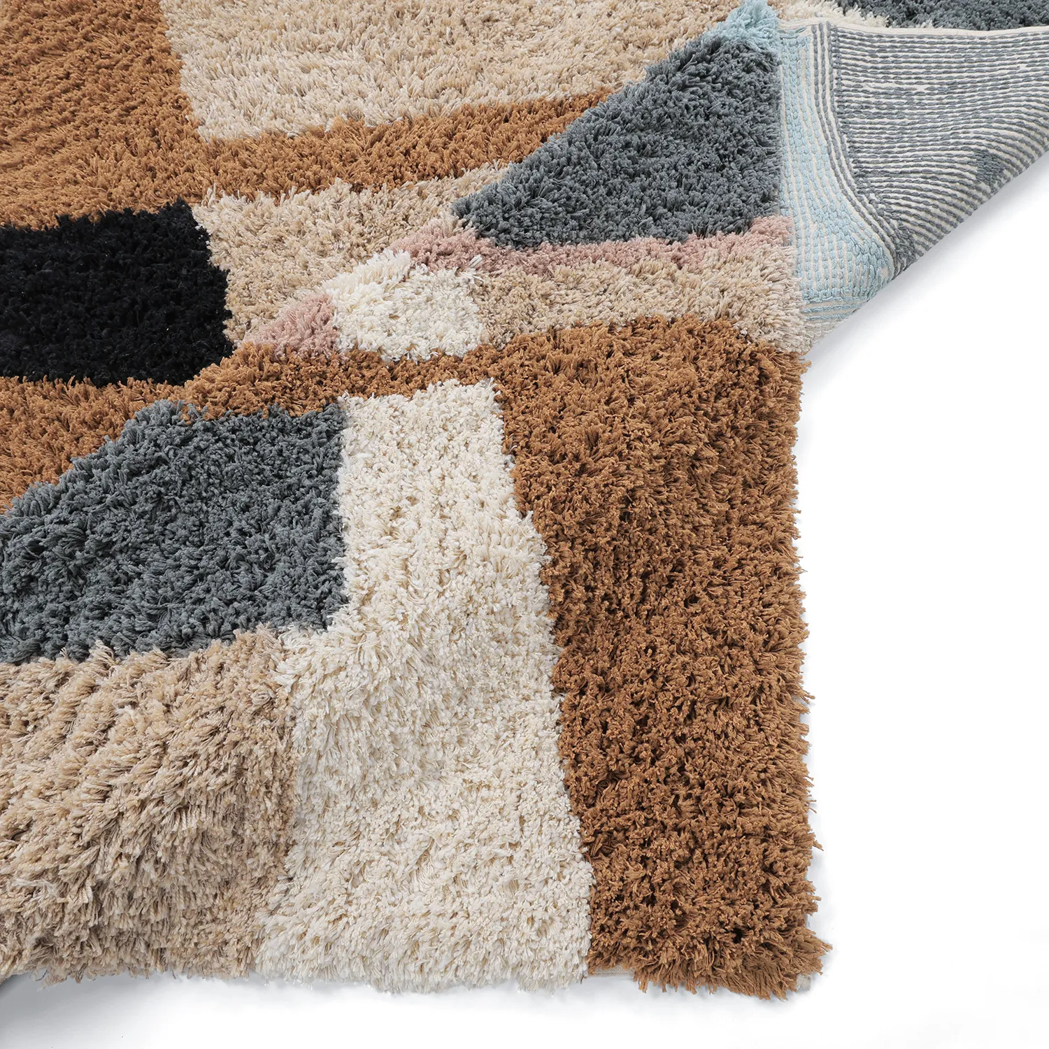 Ryijymatot - Cefalu Natural Cotton Shaggy (multi)