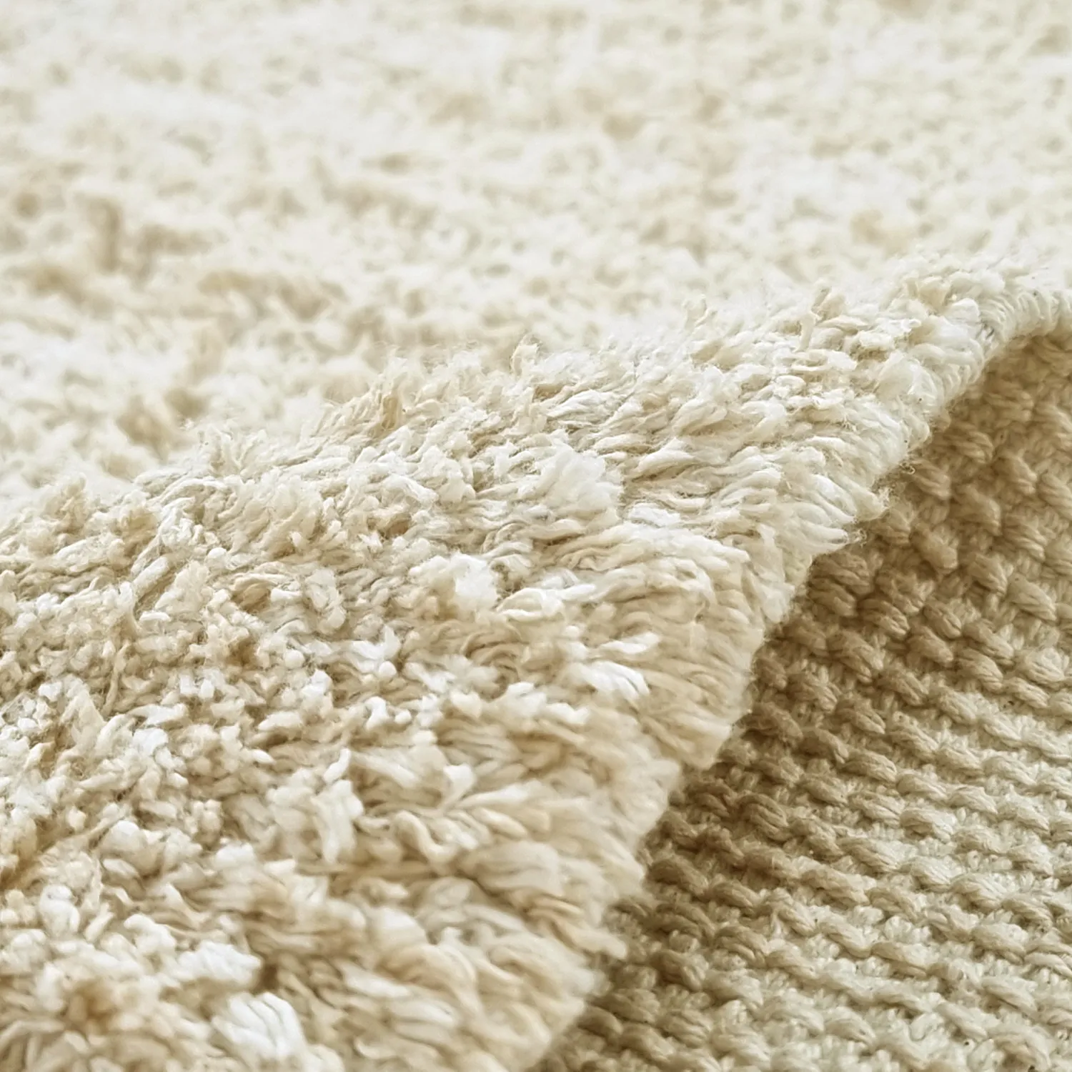Ryijymatot - Celina Natural Cotton Shaggy (luonnonvalkoinen/beige)