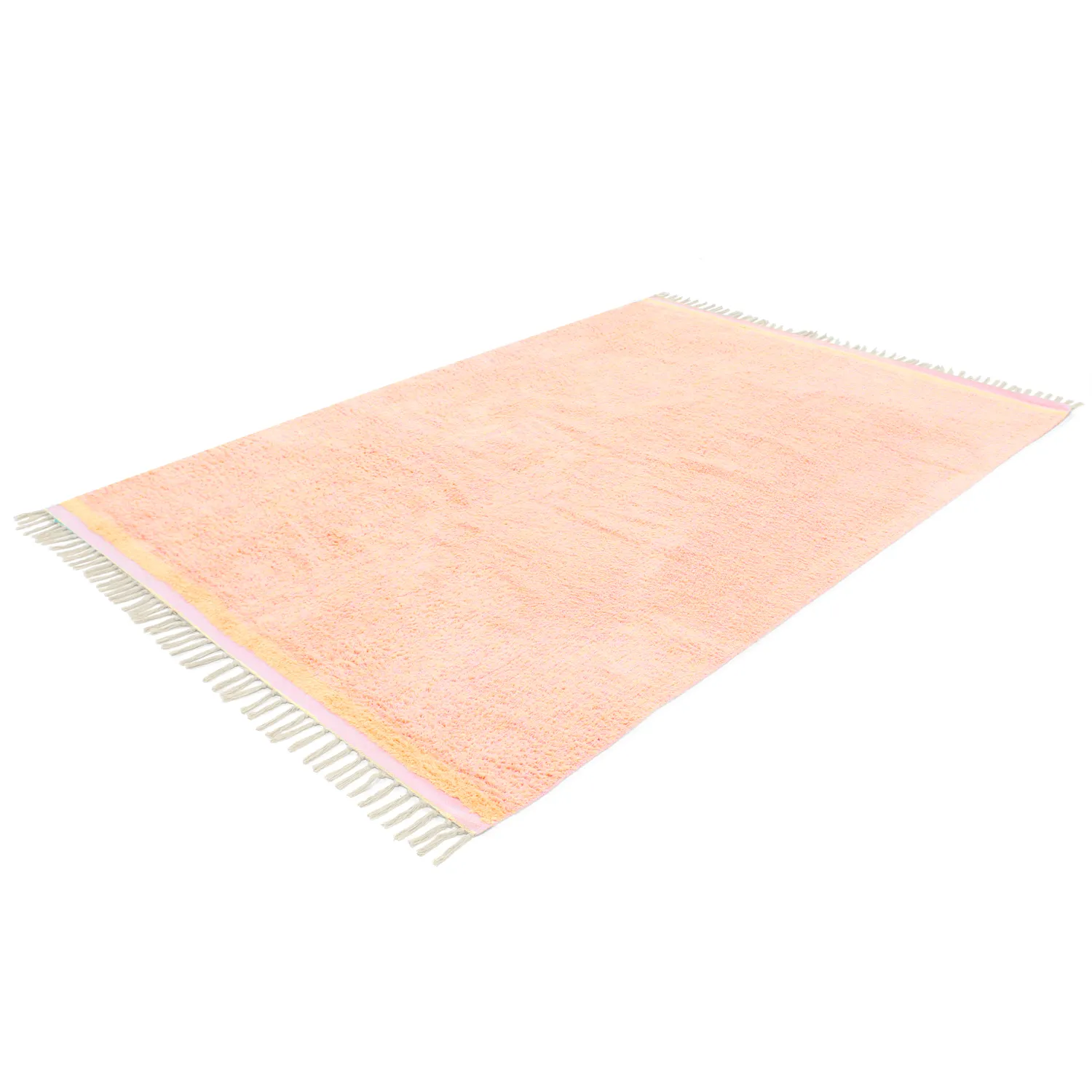 Ryijymatot - Celina Natural Cotton Shaggy (pinkki/beige)