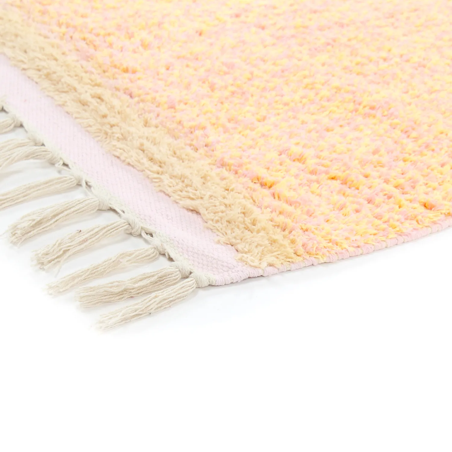 Ryijymatot - Celina Natural Cotton Shaggy (pinkki/beige)