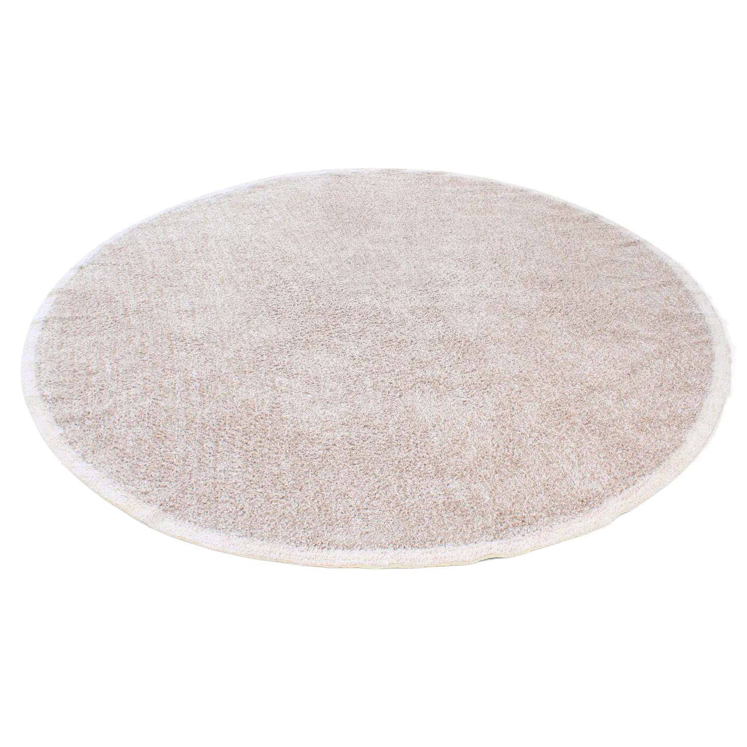 Pyöreät matot - Celina Natural Cotton Shaggy (taupe/laventeli)