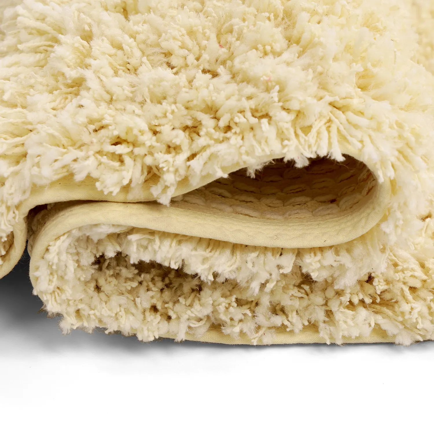 Ryijymatot - Combarro Solid Cotton Shaggy (vaaleankeltainen)