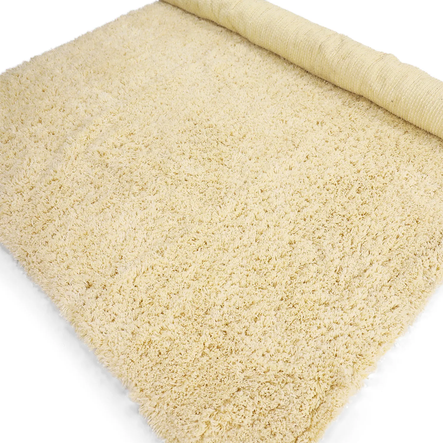 Ryijymatot - Combarro Solid Cotton Shaggy (vaaleankeltainen)