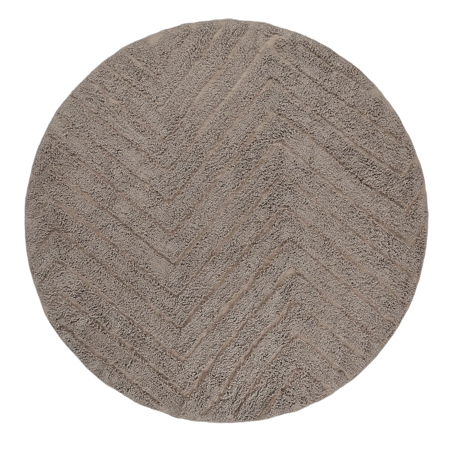 Pyöreä matot - Conara Natural Cotton Shaggy (taupe)