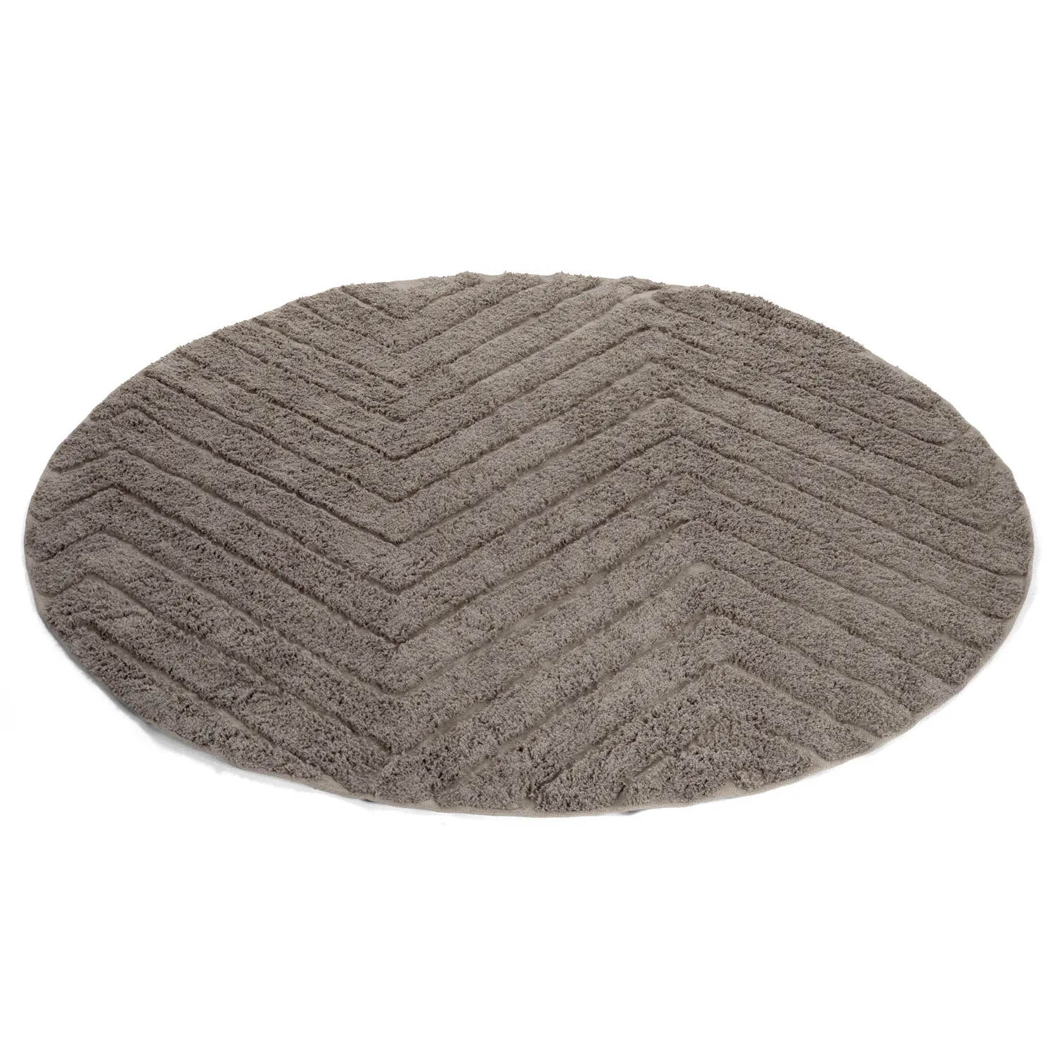 Pyöreä matot - Conara Natural Cotton Shaggy (taupe)
