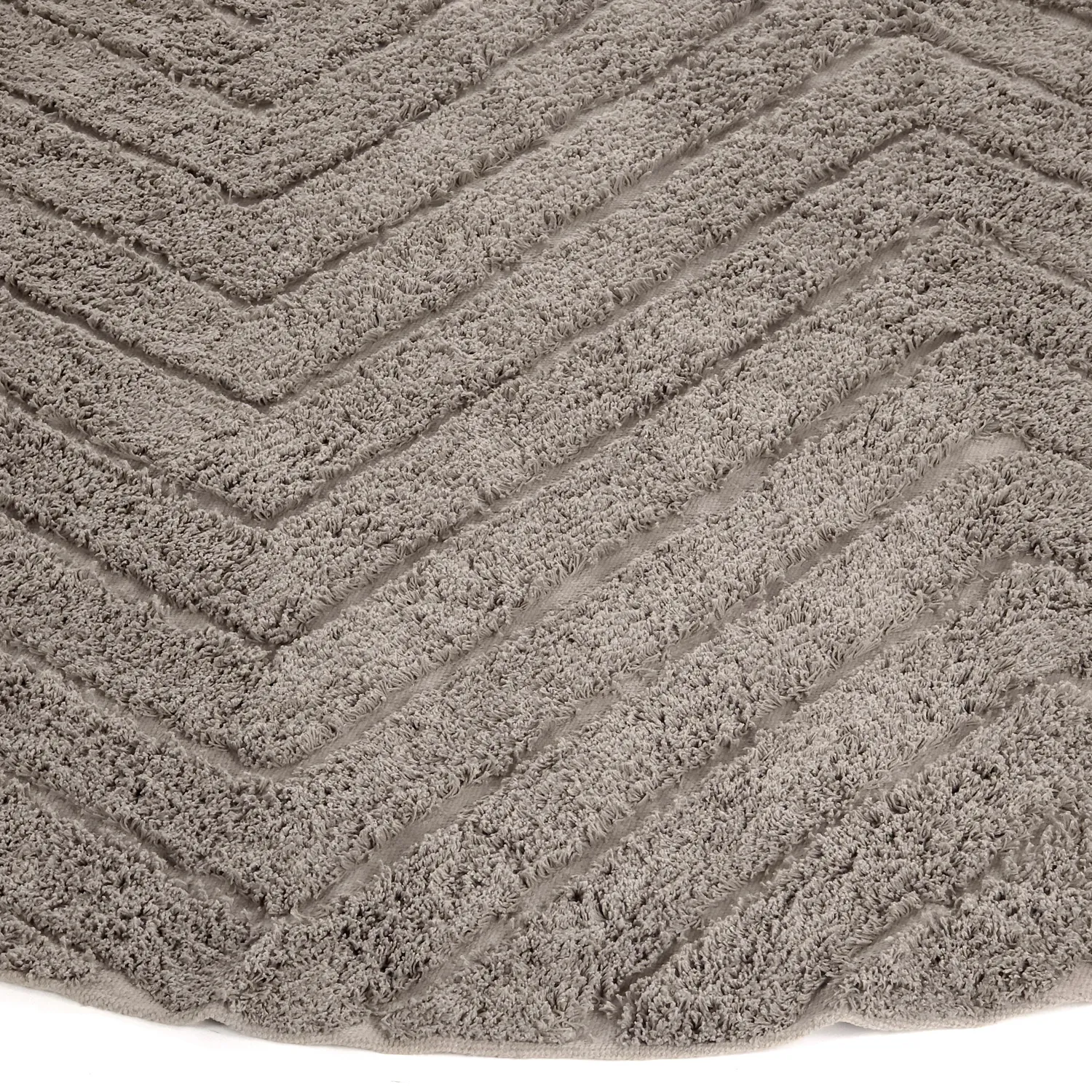 Pyöreä matot - Conara Natural Cotton Shaggy (taupe)