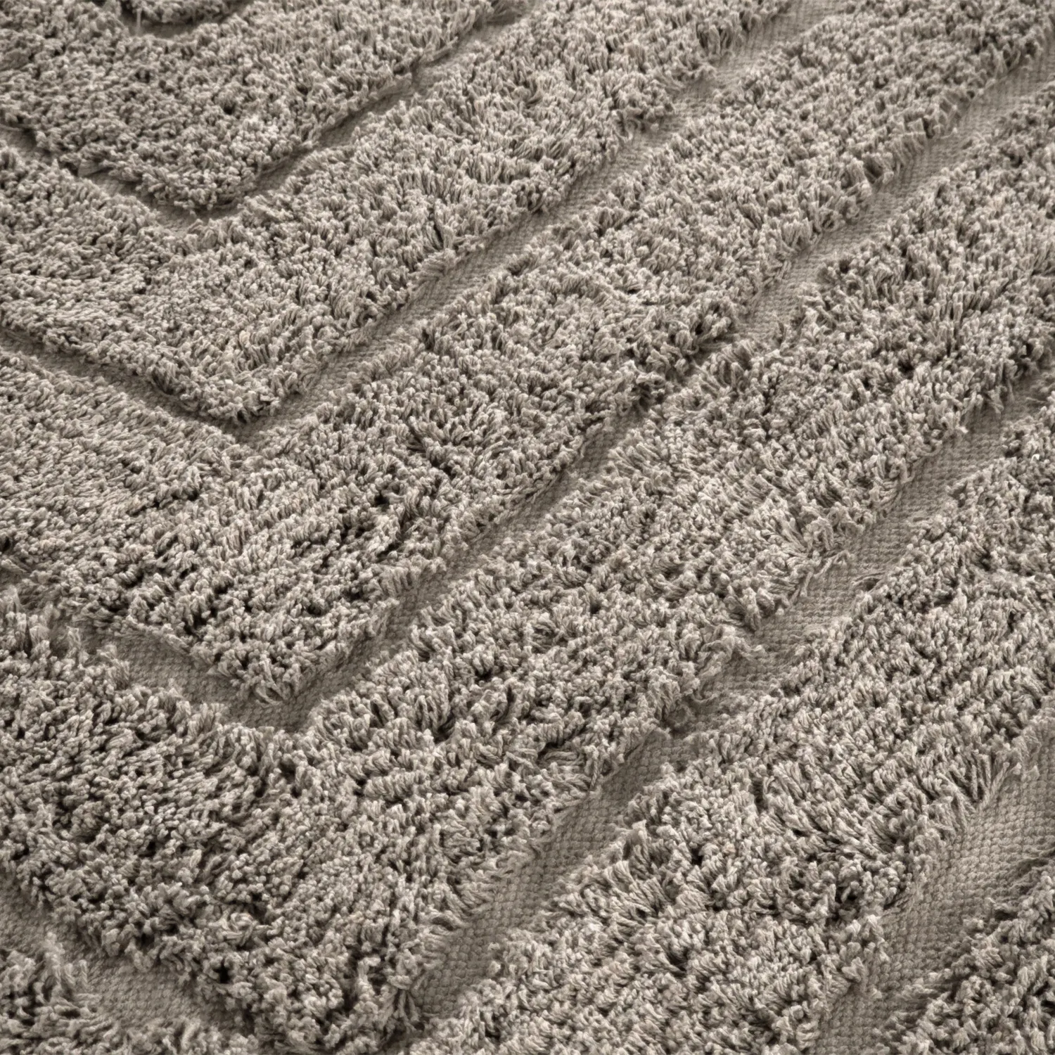 Pyöreä matot - Conara Natural Cotton Shaggy (taupe)