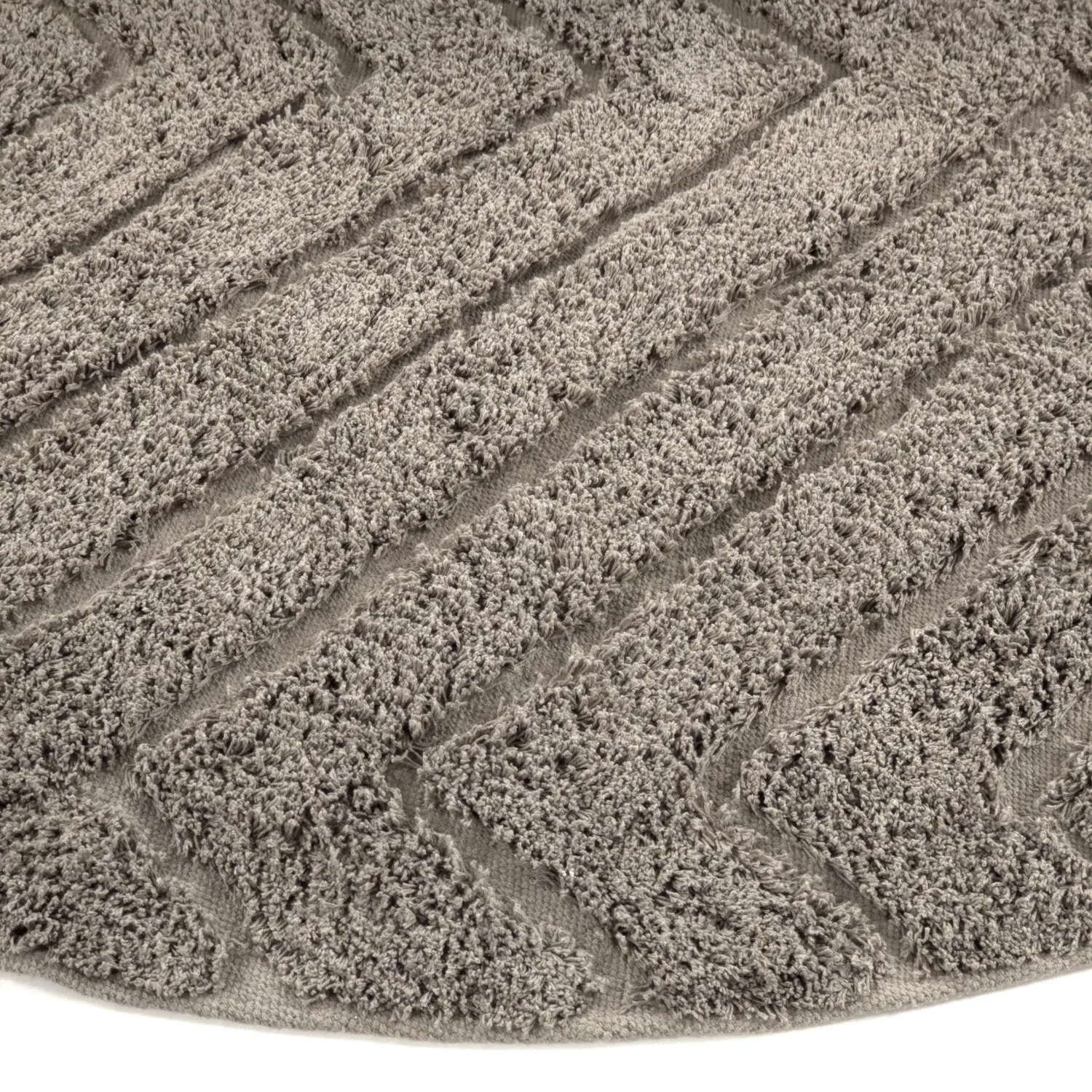 Pyöreä matot - Conara Natural Cotton Shaggy (taupe)