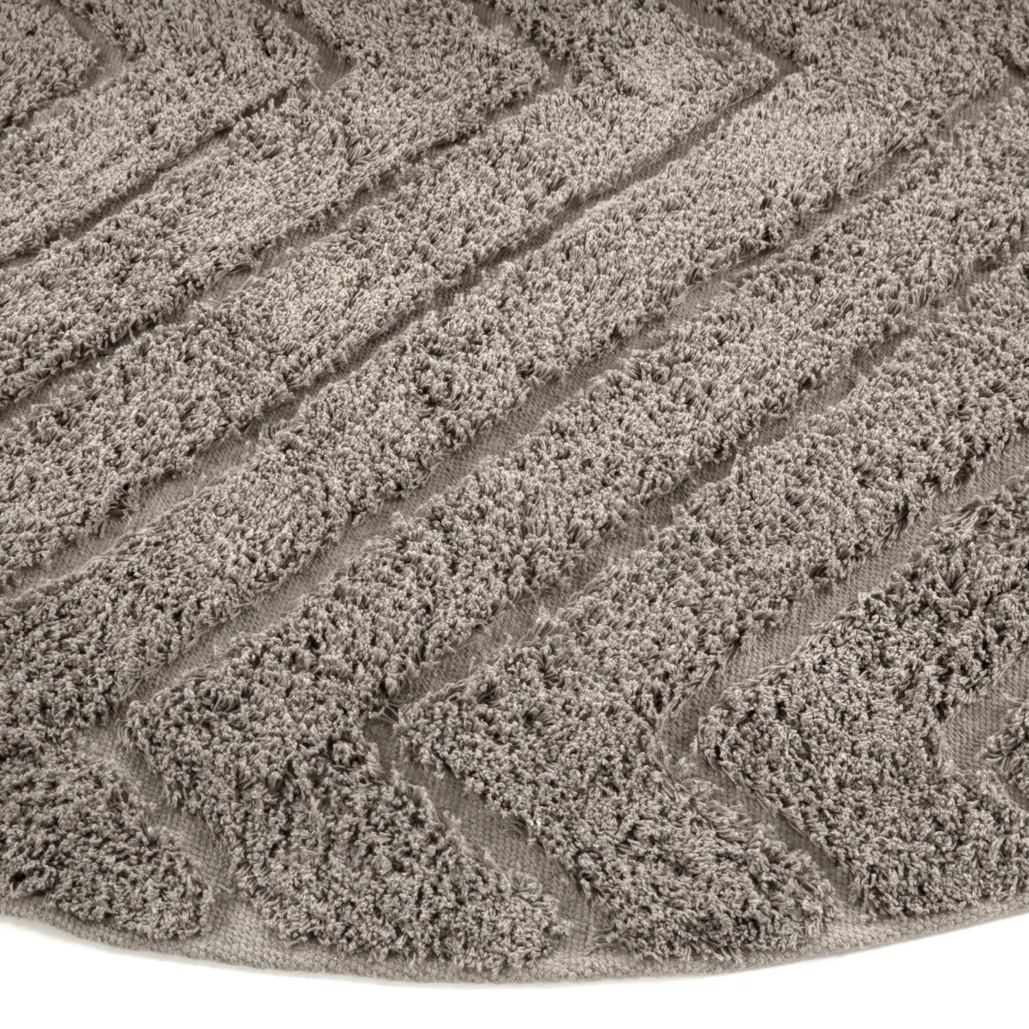 Pyöreä matot - Conara Natural Cotton Shaggy (taupe)