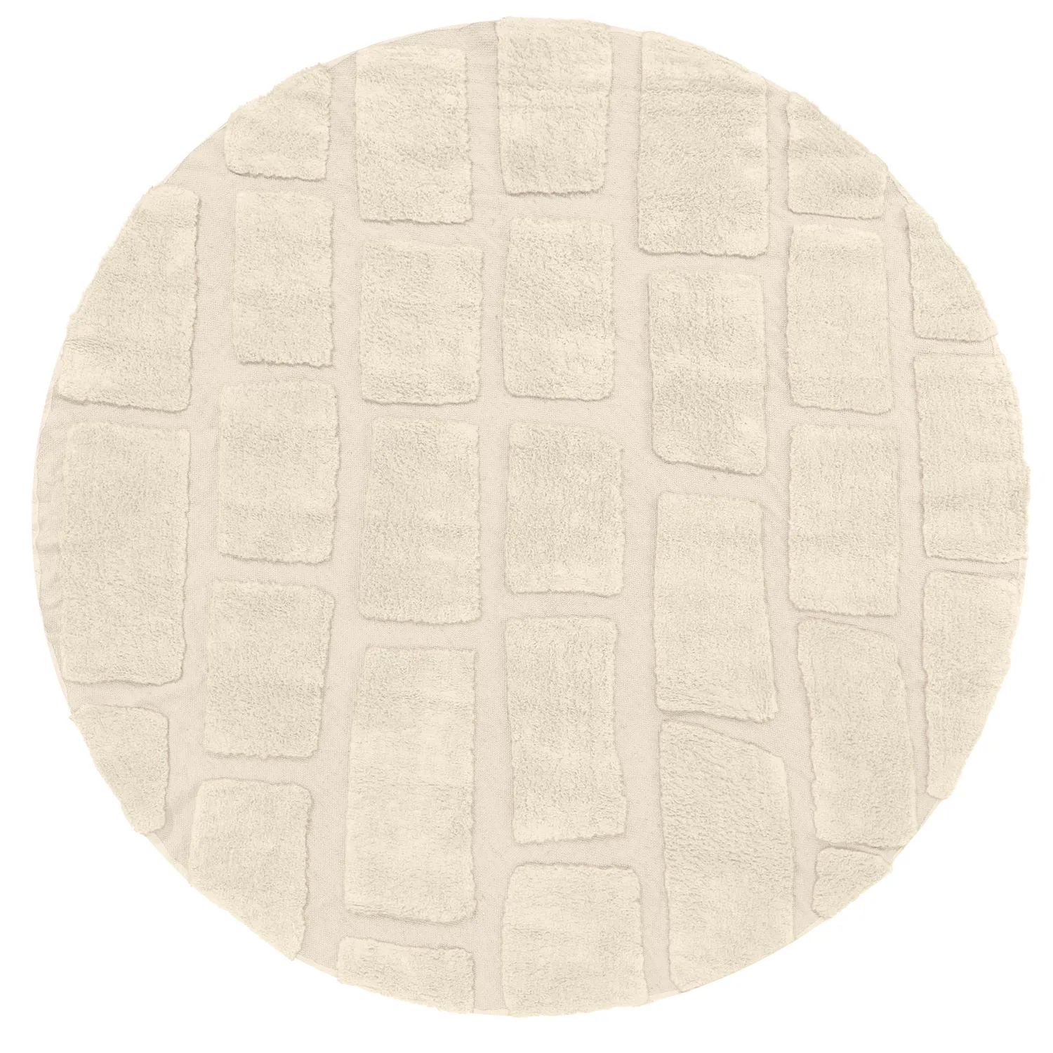 Pyöreät matot - Cyrus Natural Cotton Shaggy (beige)