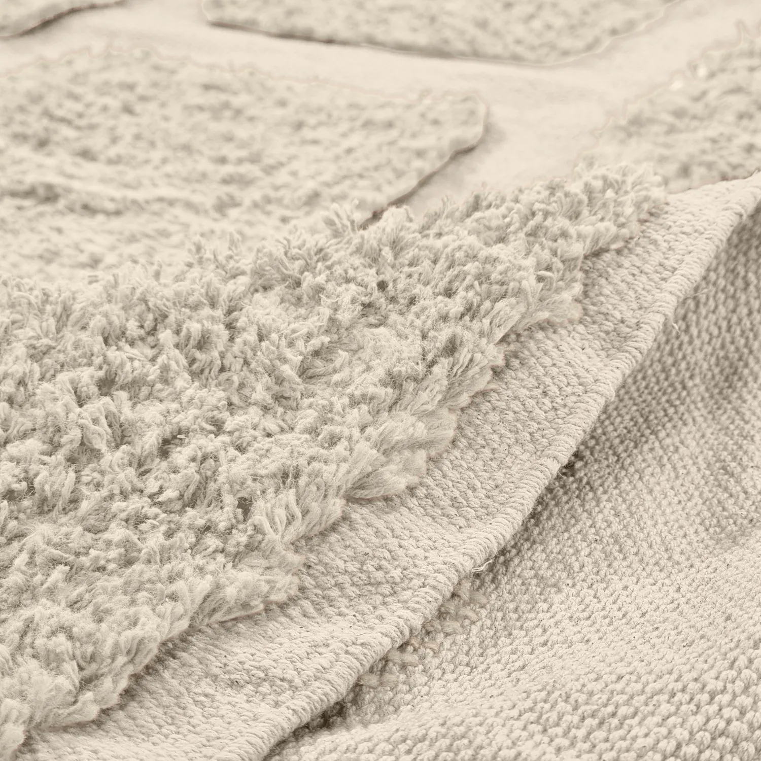 Pyöreät matot - Cyrus Natural Cotton Shaggy (beige)