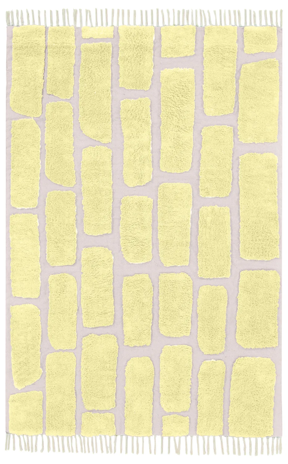 Ryijymatot - Cyrus Natural Cotton Shaggy (keltainen)