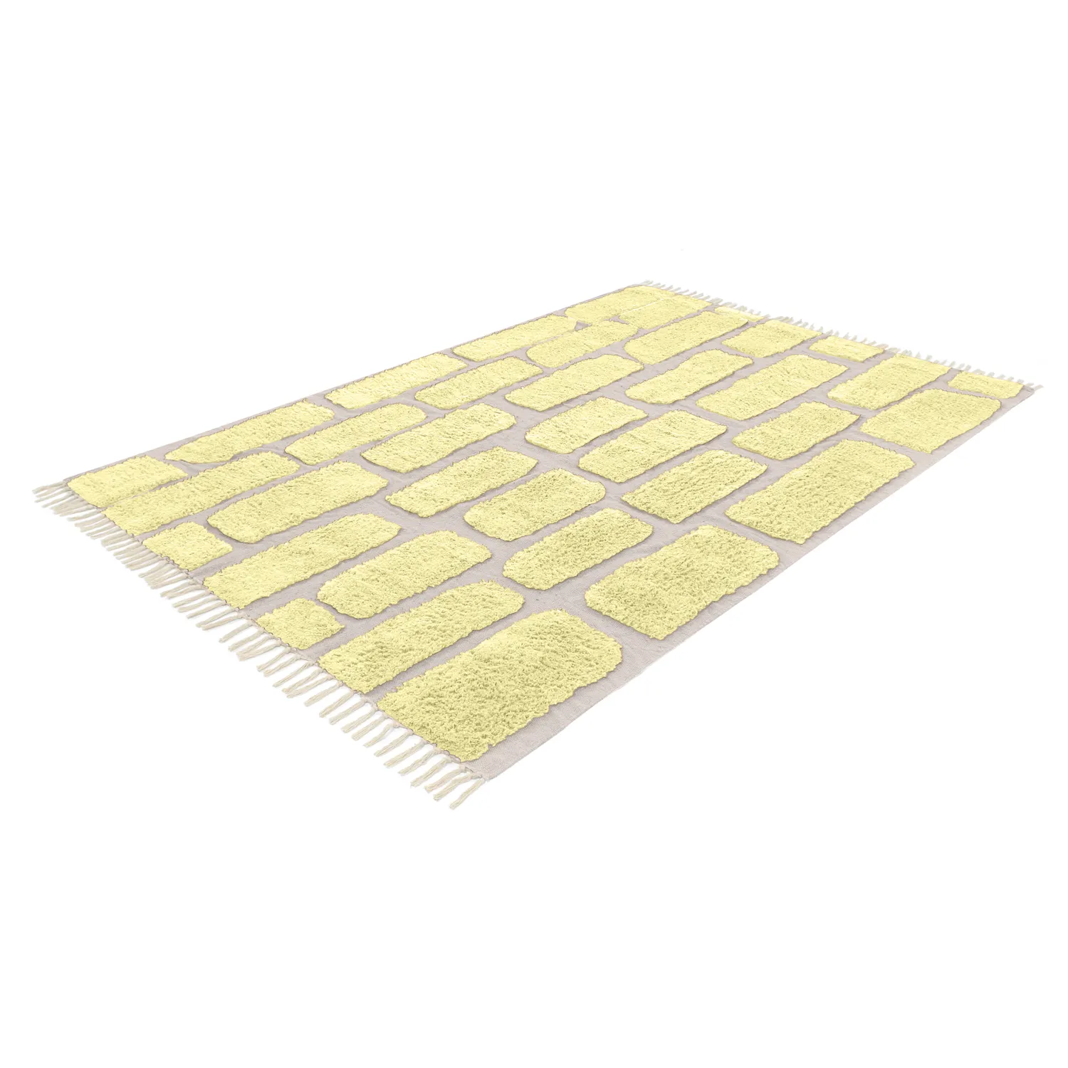 Ryijymatot - Cyrus Natural Cotton Shaggy (keltainen)
