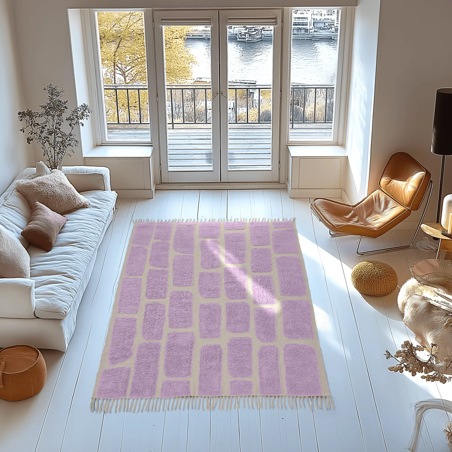 Ryijymatot - Cyrus Natural Cotton Shaggy (violetti)
