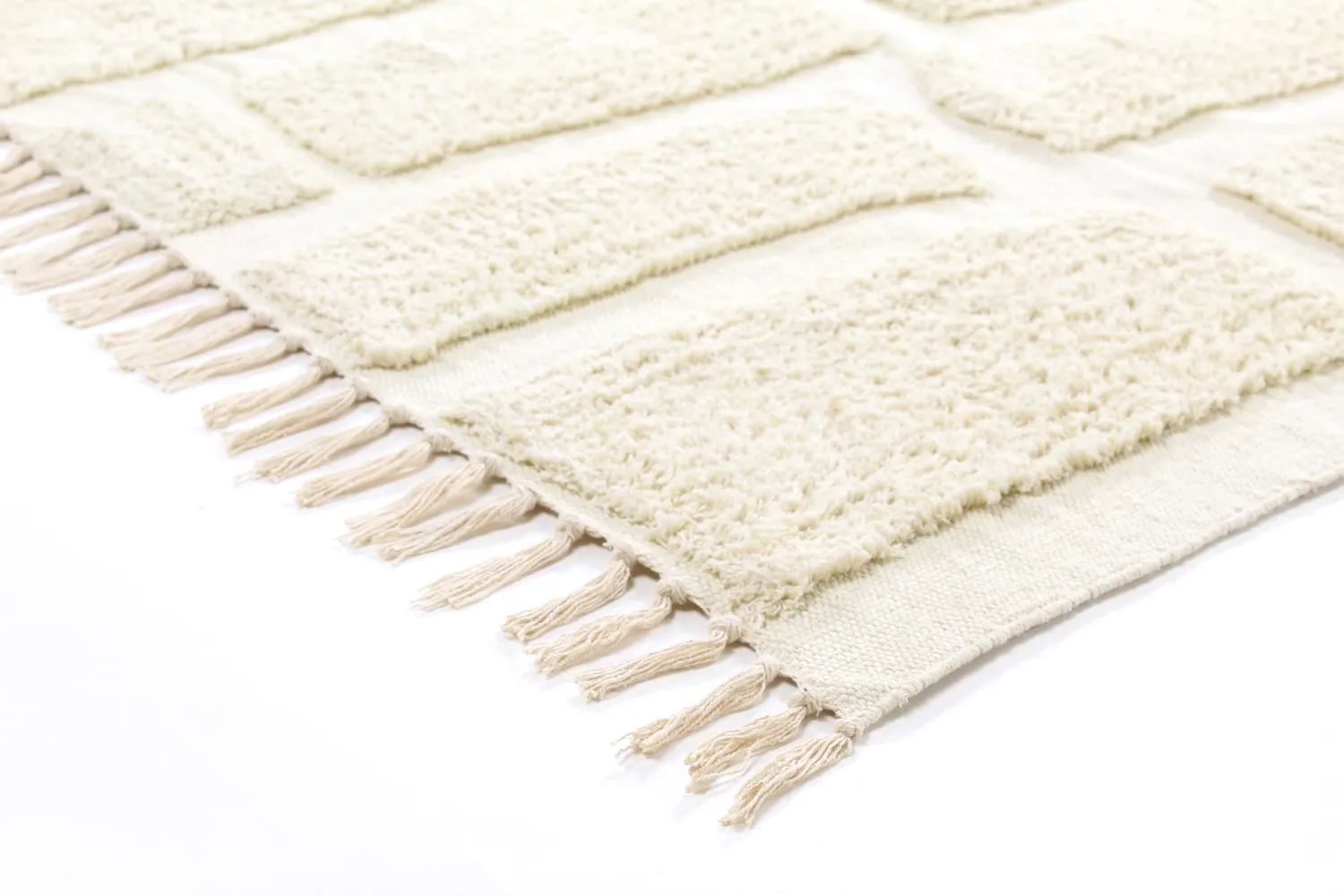 Ryijymatot - Cyrus Natural Cotton Shaggy (luonnonvalkoinen)