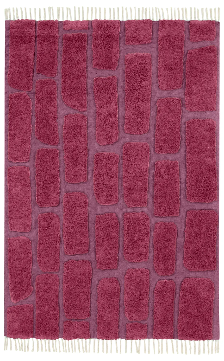 Ryijymatot - Cyrus Natural Cotton Shaggy (punainen)