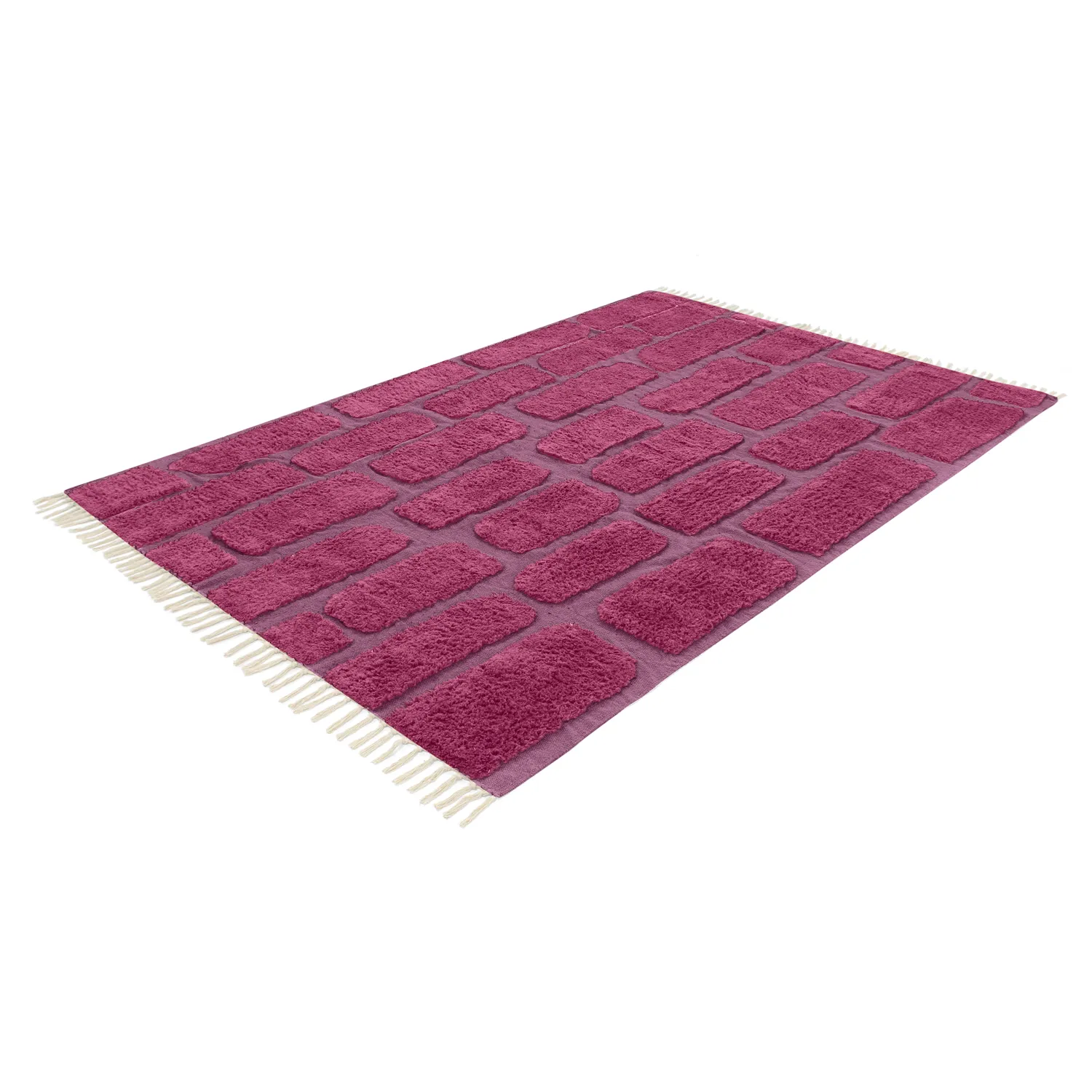 Ryijymatot - Cyrus Natural Cotton Shaggy (punainen)