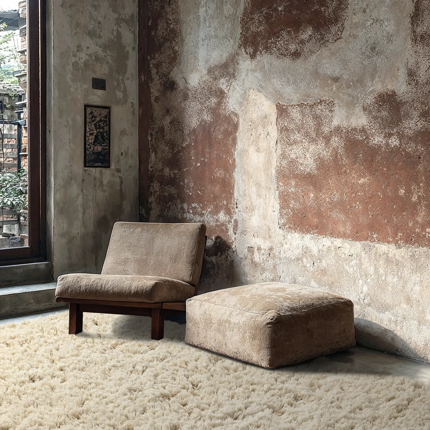 Ryijymatot - Fassale Hand Woven Wool Shaggy (kerma)