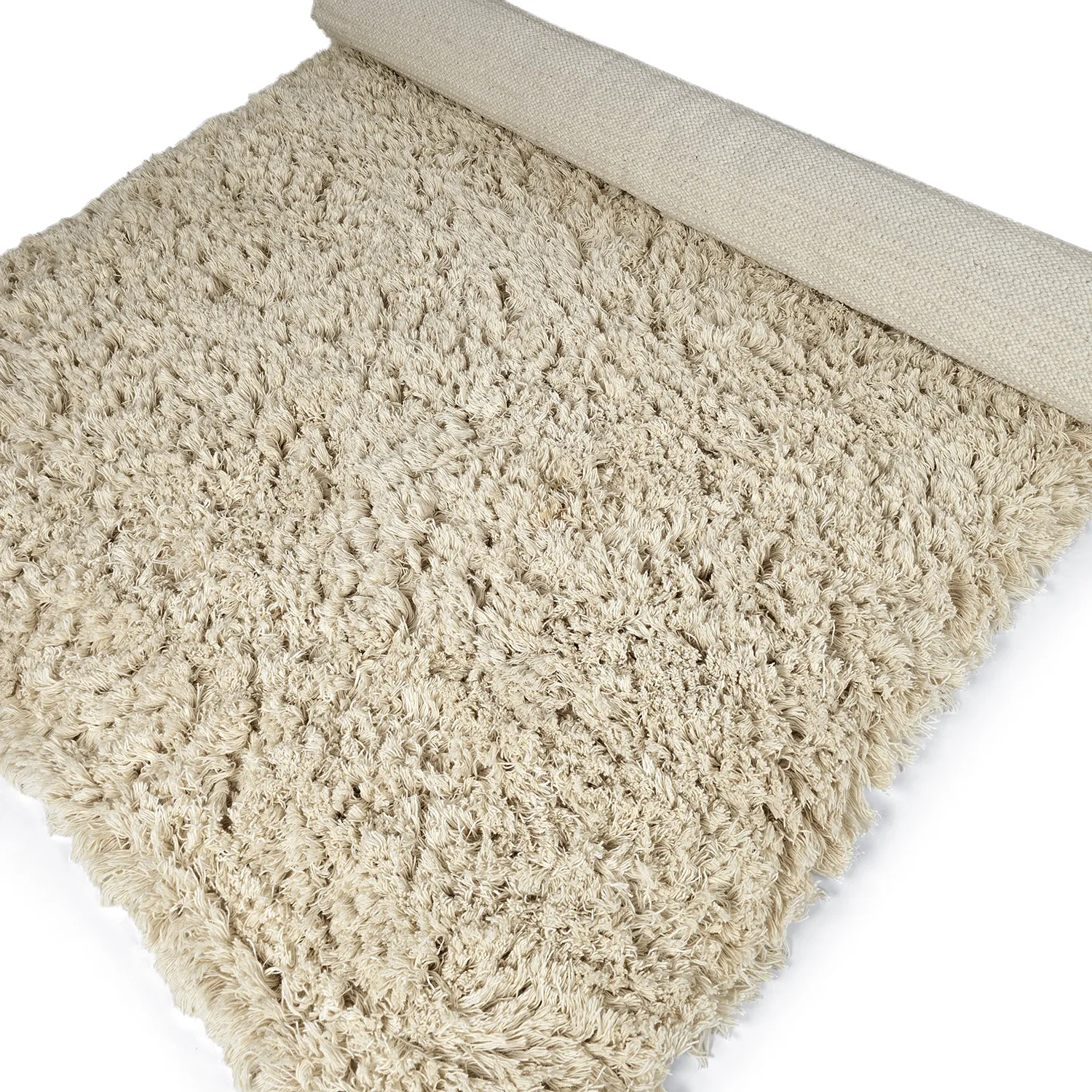 Ryijymatot - Fassale Hand Woven Wool Shaggy (kerma)