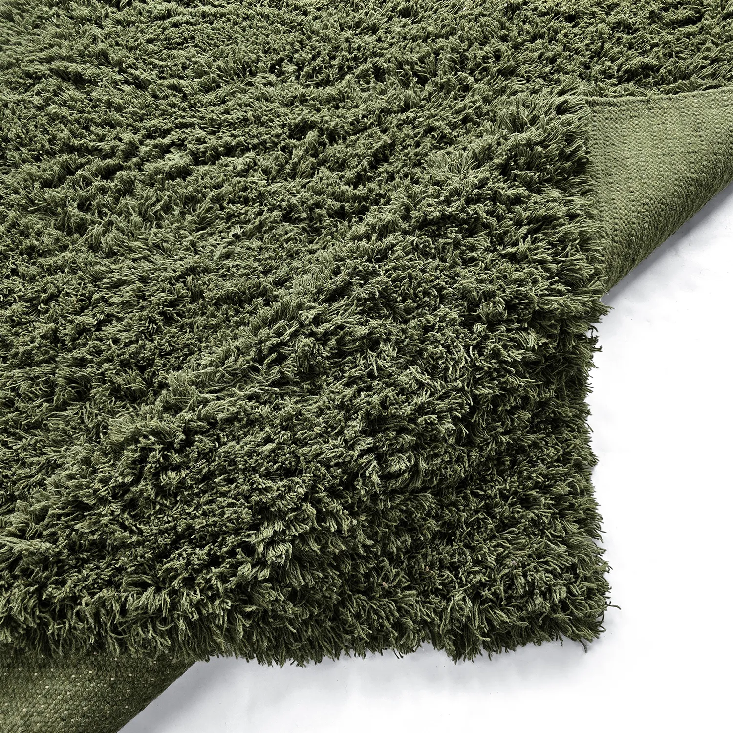 Ryijymatot - Fassale Hand Woven Wool Shaggy (sammaleen vihreä)