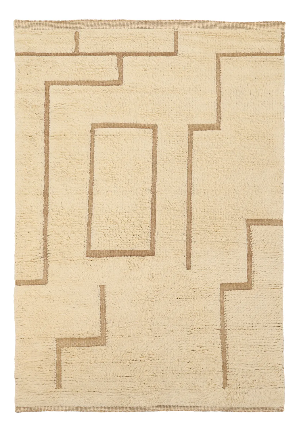 Ryijymatot - Kiberg Hand Woven Wool Shaggy (kerma)