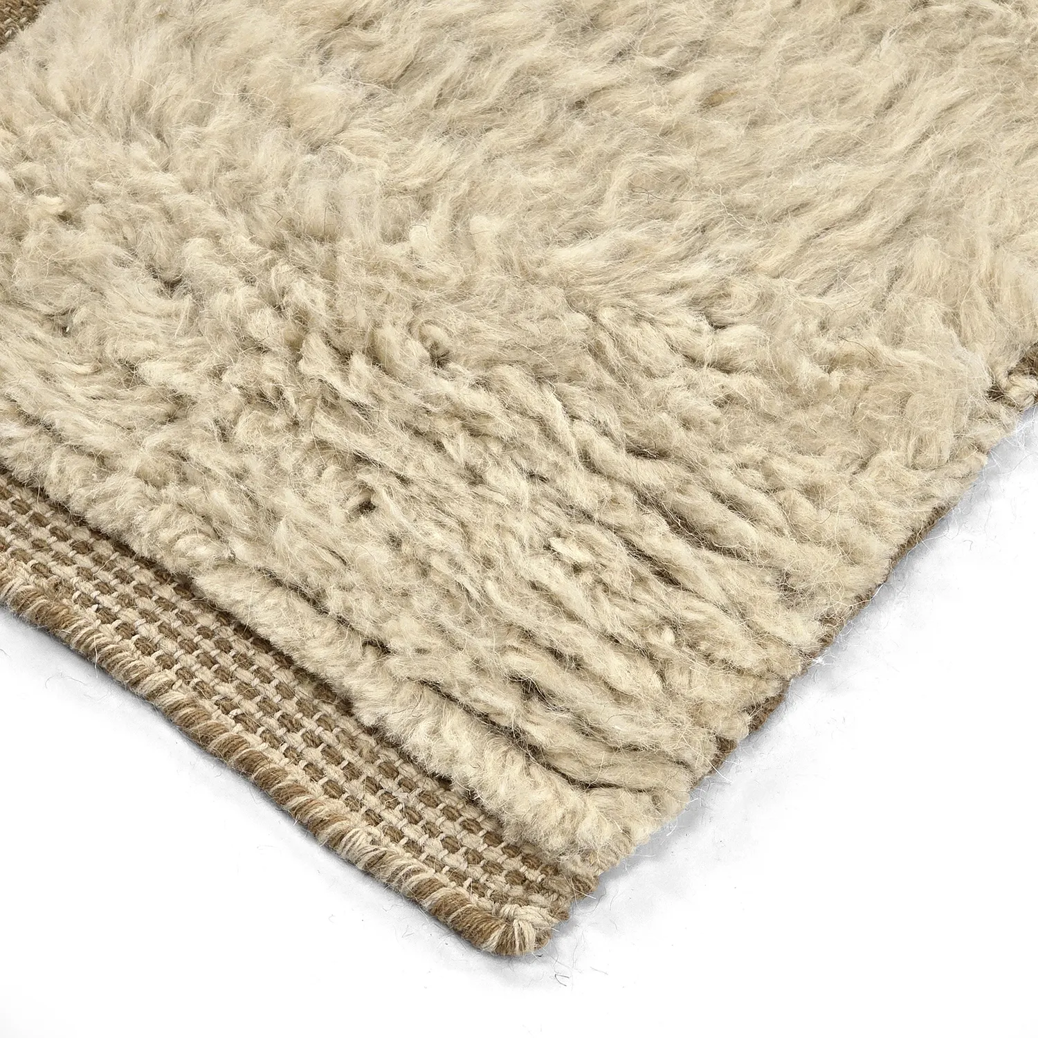Ryijymatot - Kiberg Hand Woven Wool Shaggy (kerma)