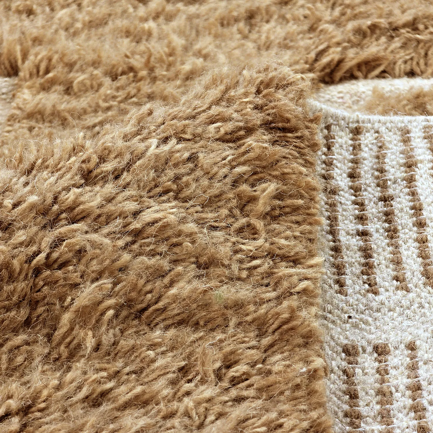 Ryijymatot - Kiberg Hand Woven Wool Shaggy (beige)