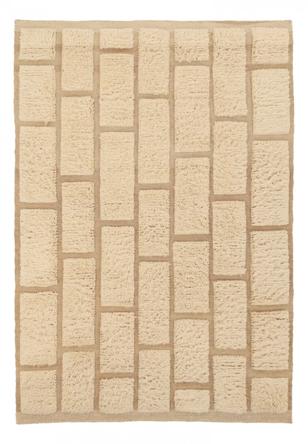 Ryijymatot - Leknes Hand Woven Wool Shaggy (kerma)