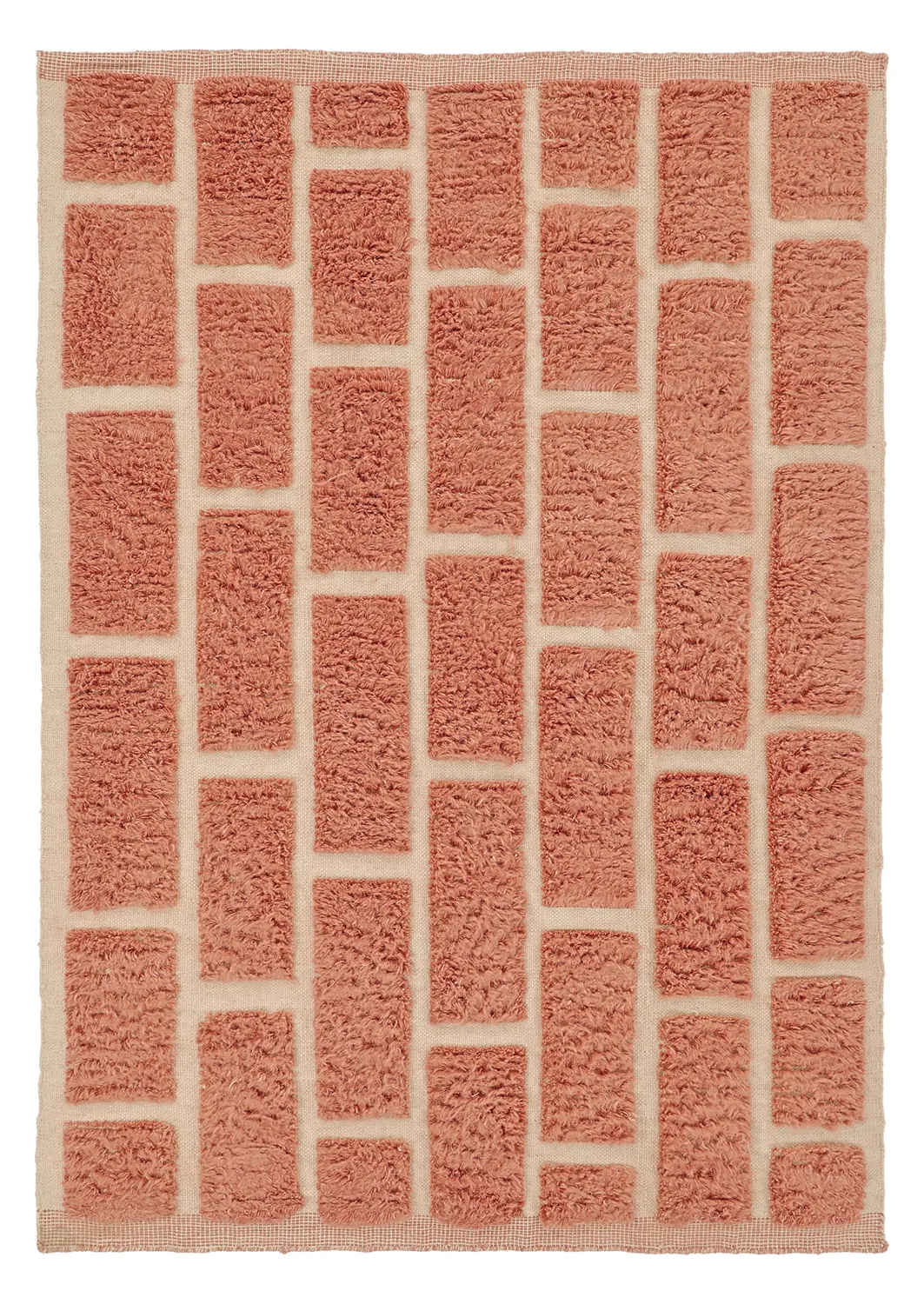 Ryijymatot - Leknes Hand Woven Wool Shaggy (terrakotta)
