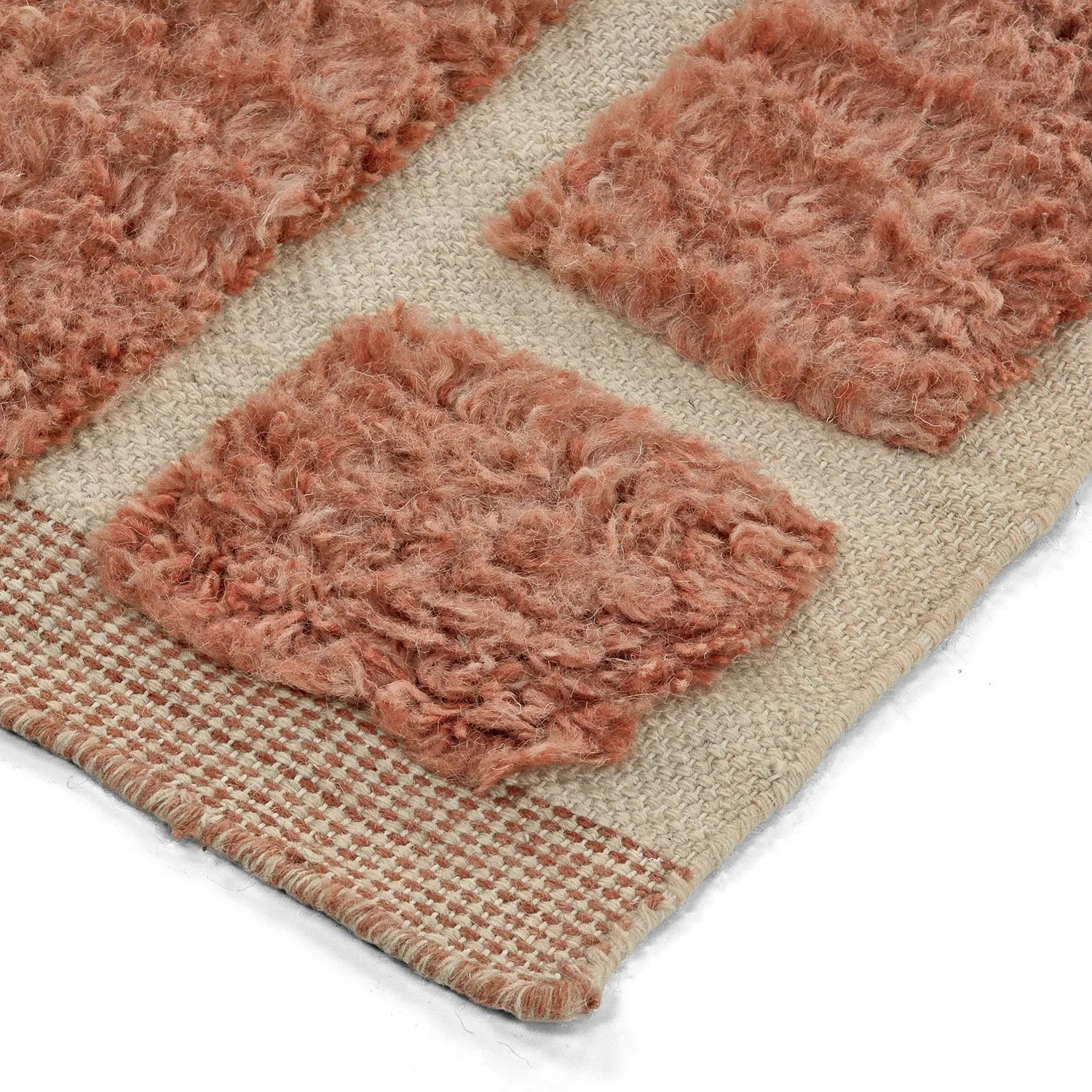 Ryijymatot - Leknes Hand Woven Wool Shaggy (terrakotta)