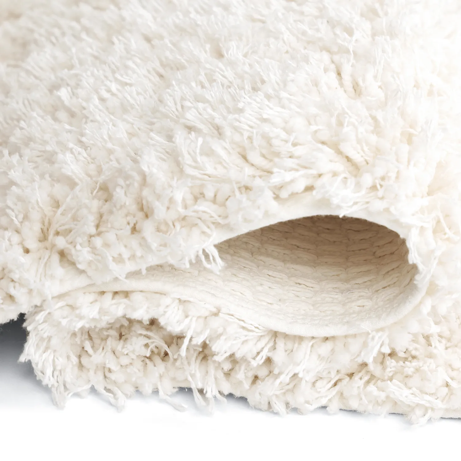 Ryijymatot - Lindos Natural Cotton Shaggy (valkoinen)