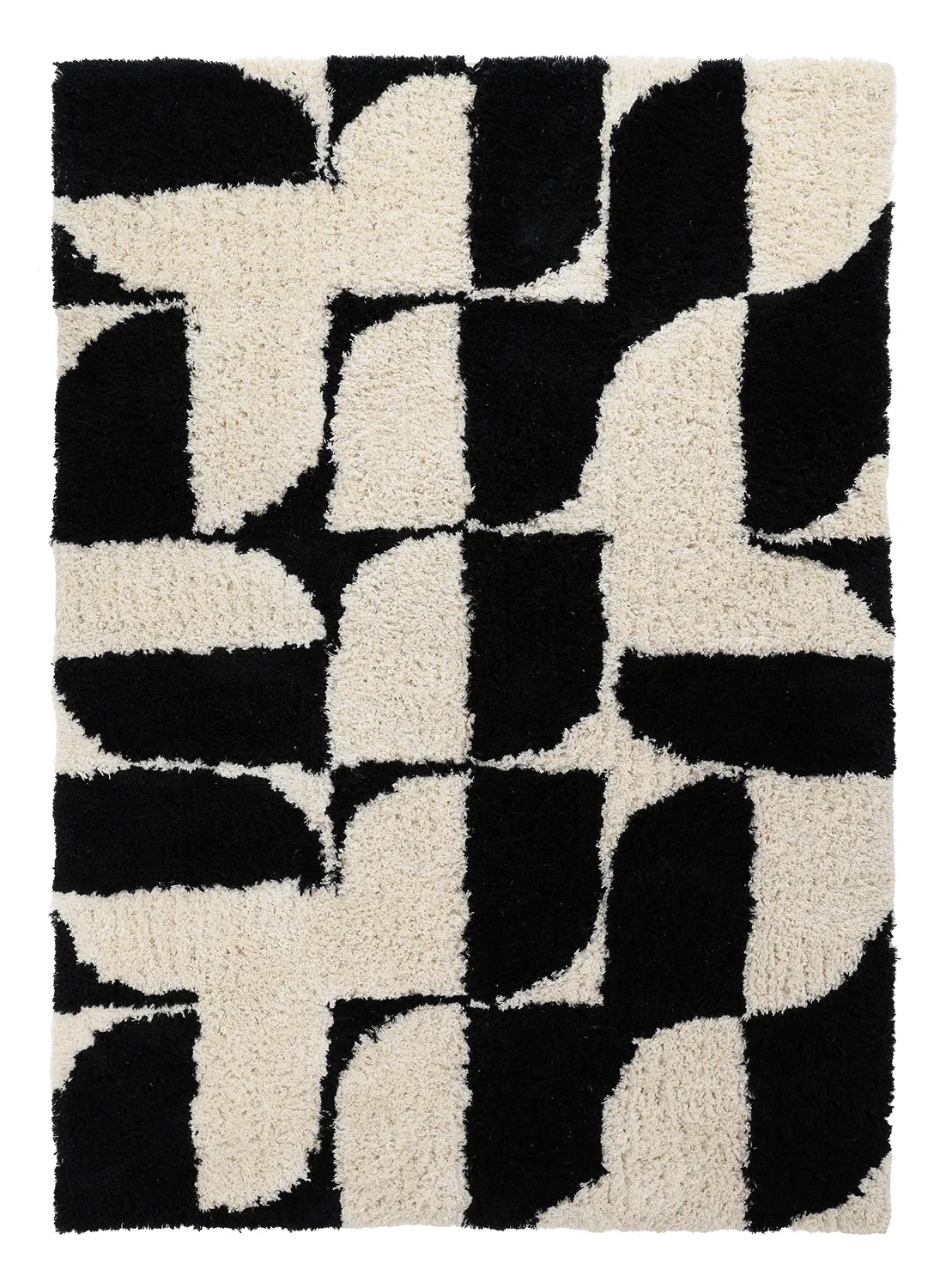 Ryijymatot - Marvao Natural Cotton Shaggy (luonnonvalkoinen/musta)