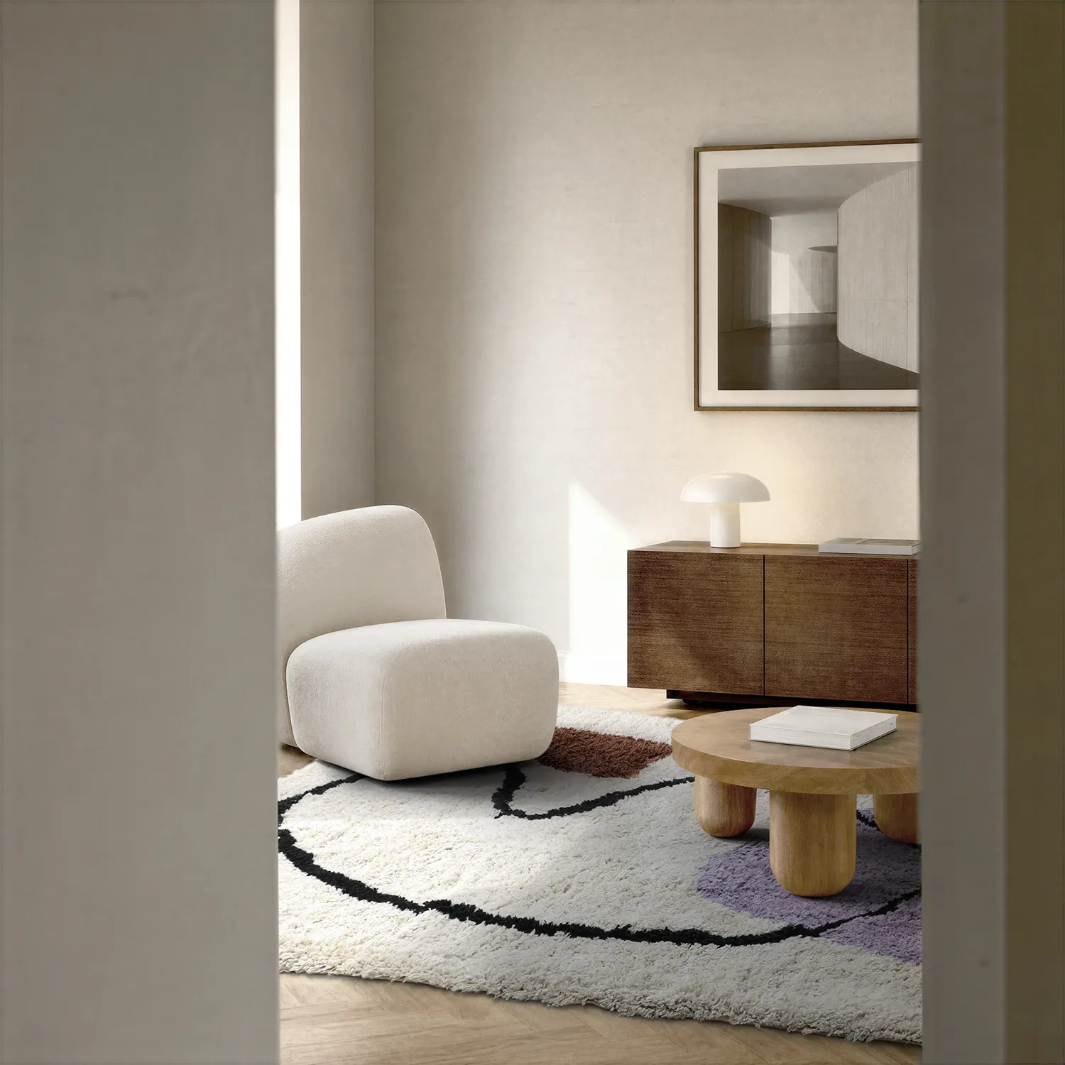 Ryijymatot - Naousa Natural Cotton Shaggy (multi)