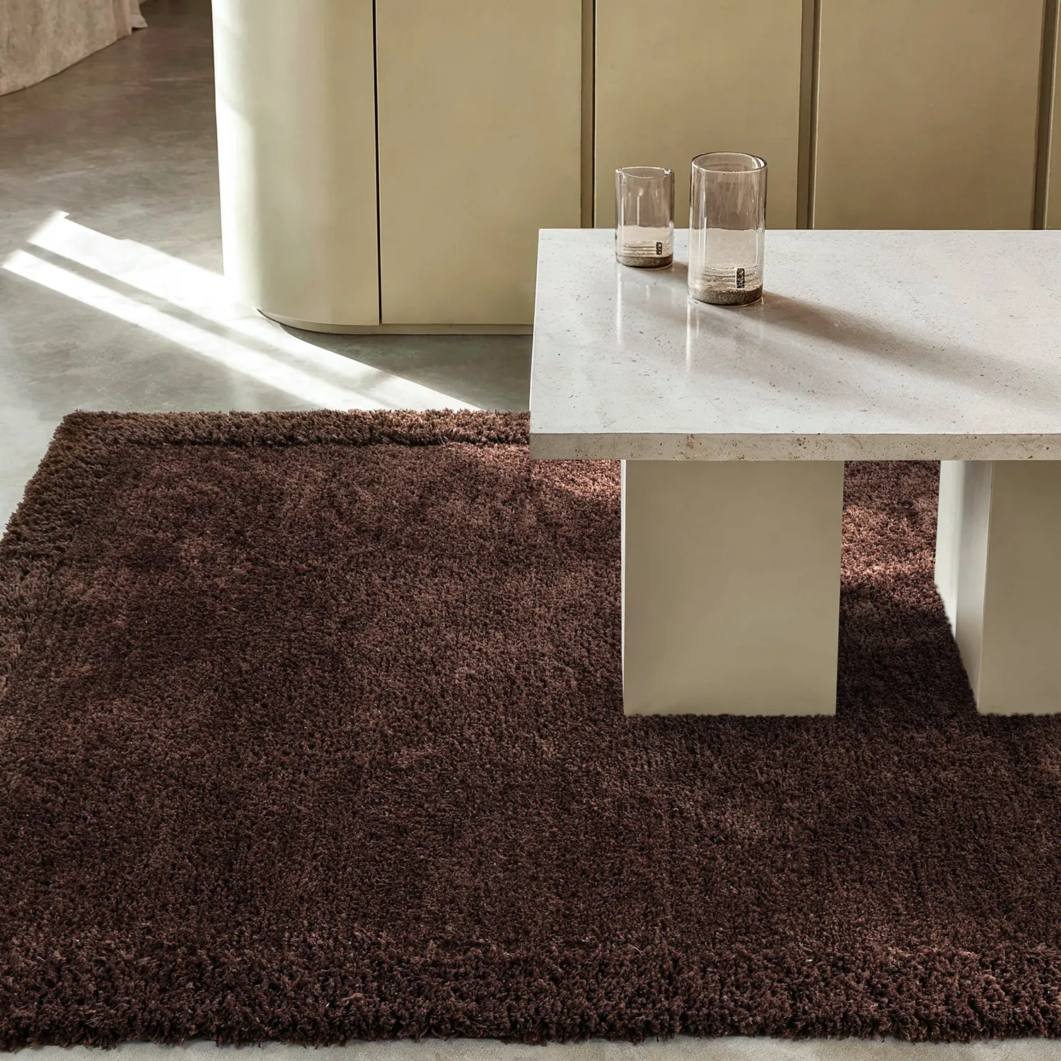 Ryijymatot - Molyvos Natural Cotton Shaggy (ruskea)