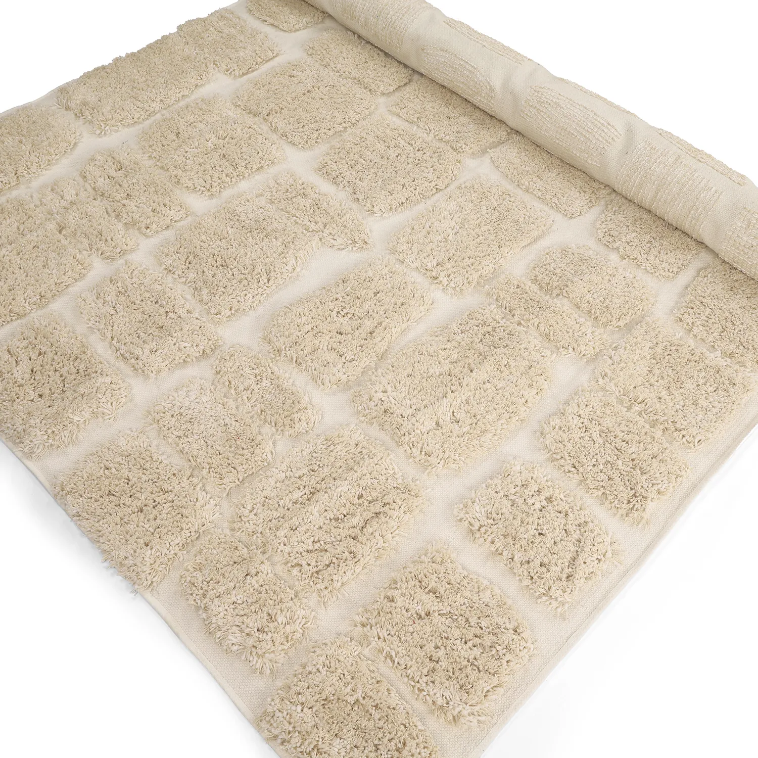 Ryijymatot - Otranto Natural Cotton Shaggy (luonnonvalkoinen)