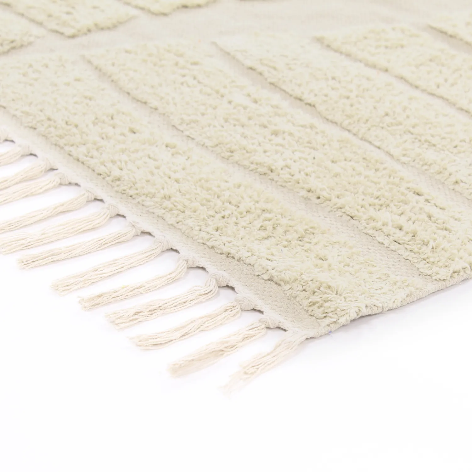 Ryijymatot - Rani Natural Cotton Shaggy (beige)