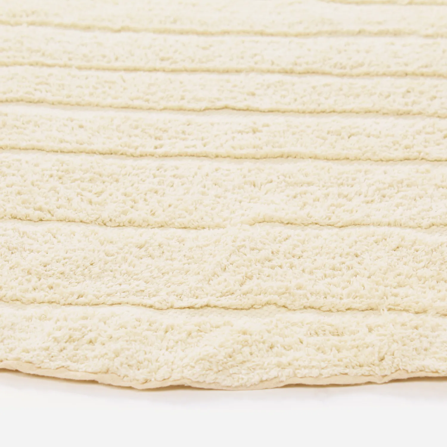 Pyöreät matot - Rani Natural Cotton Shaggy (beige)