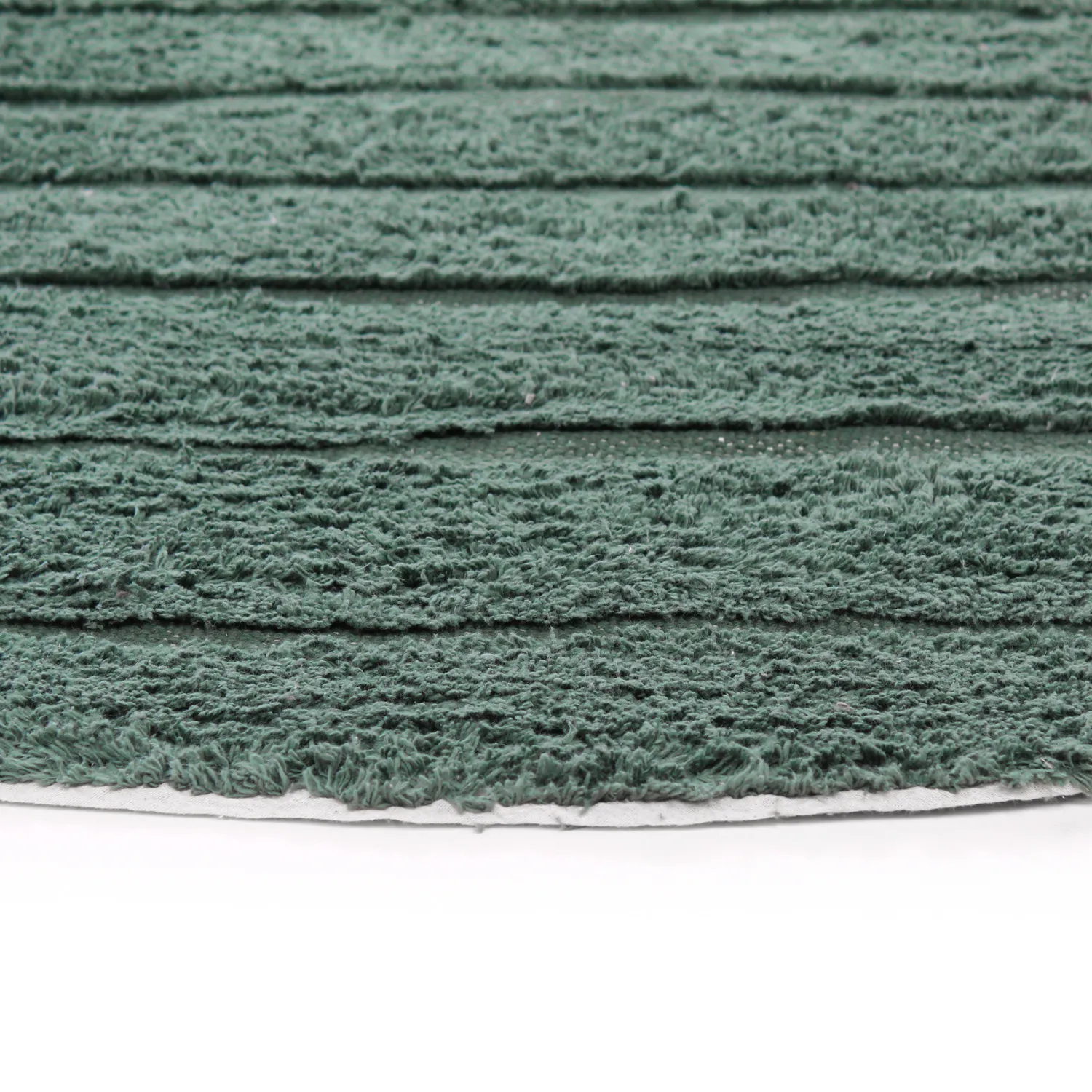 Pyöreät matot - Rani Natural Cotton Shaggy (vihreä)