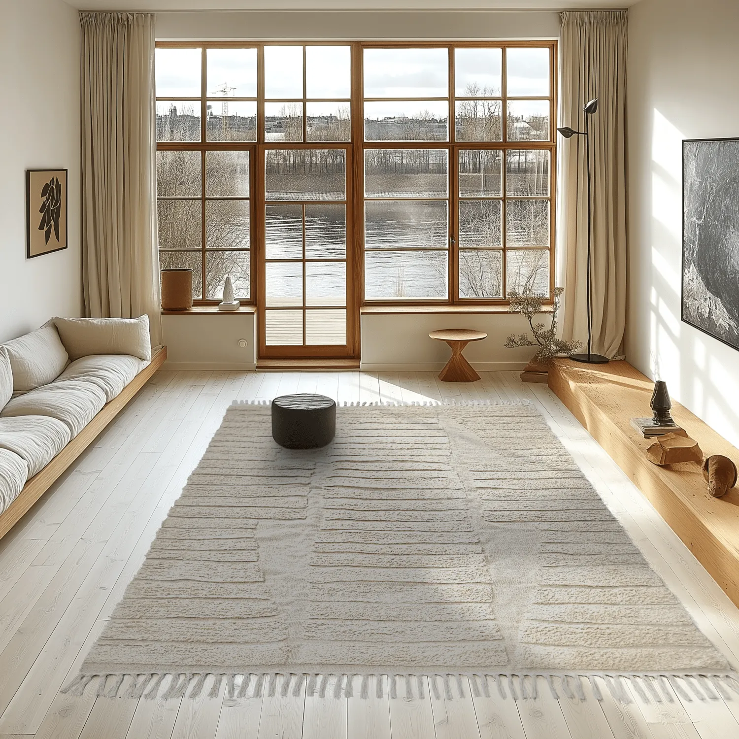 Ryijymatot - Rani Natural Cotton Shaggy (luonnonvalkoinen)