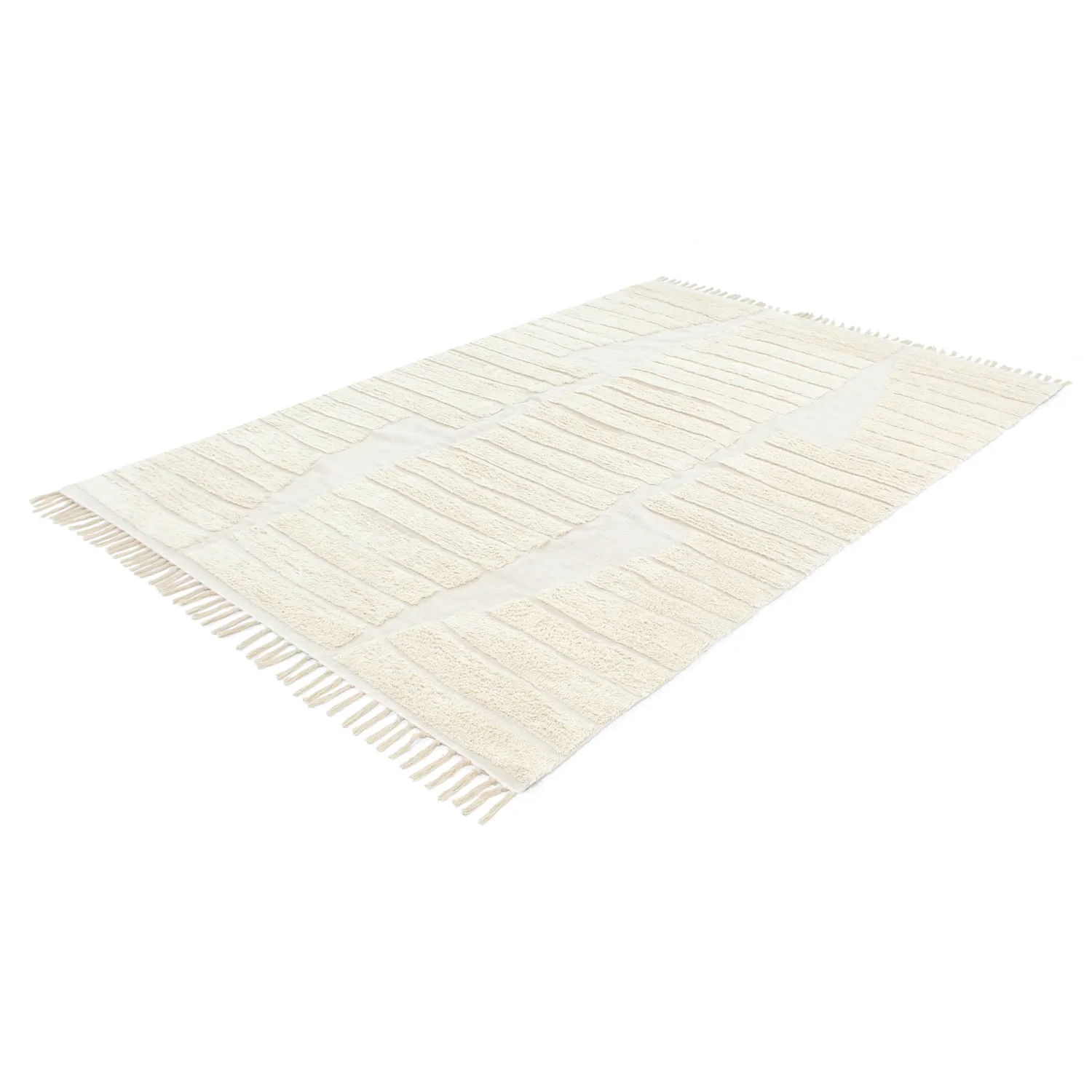 Ryijymatot - Rani Natural Cotton Shaggy (luonnonvalkoinen)