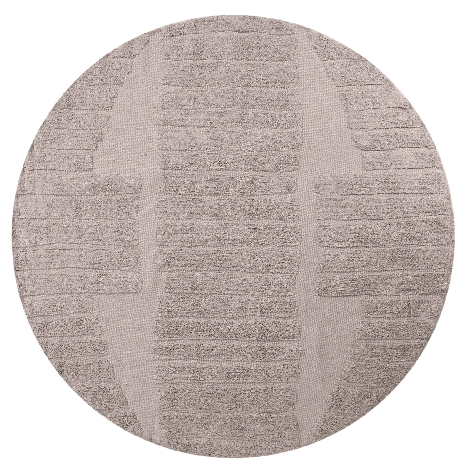 Pyöreät matot - Rani Natural Cotton Shaggy (taupe)