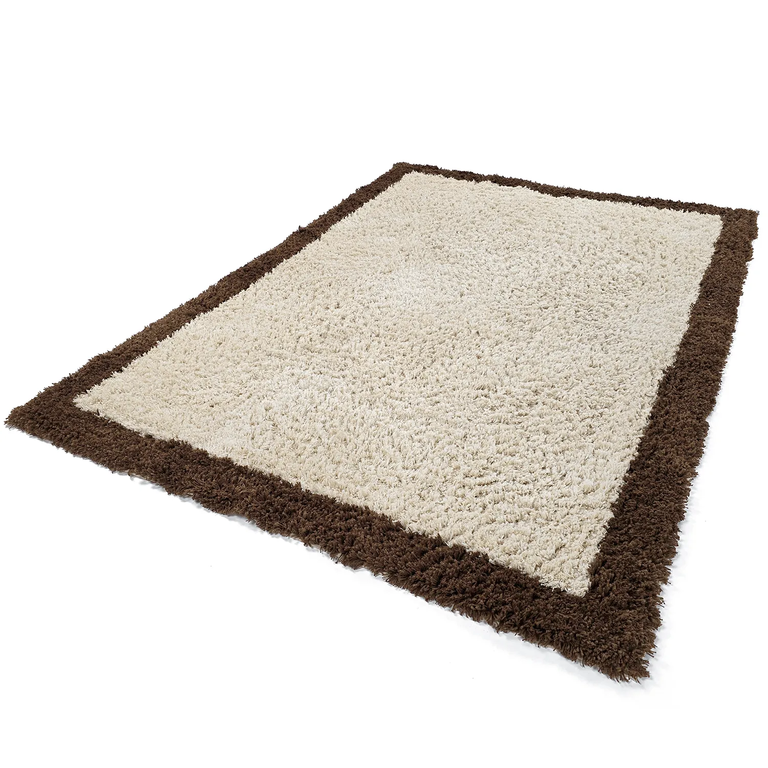 Ryijymatot - Sagres Natural Cotton Shaggy (luonnonvalkoinen/ruskea)
