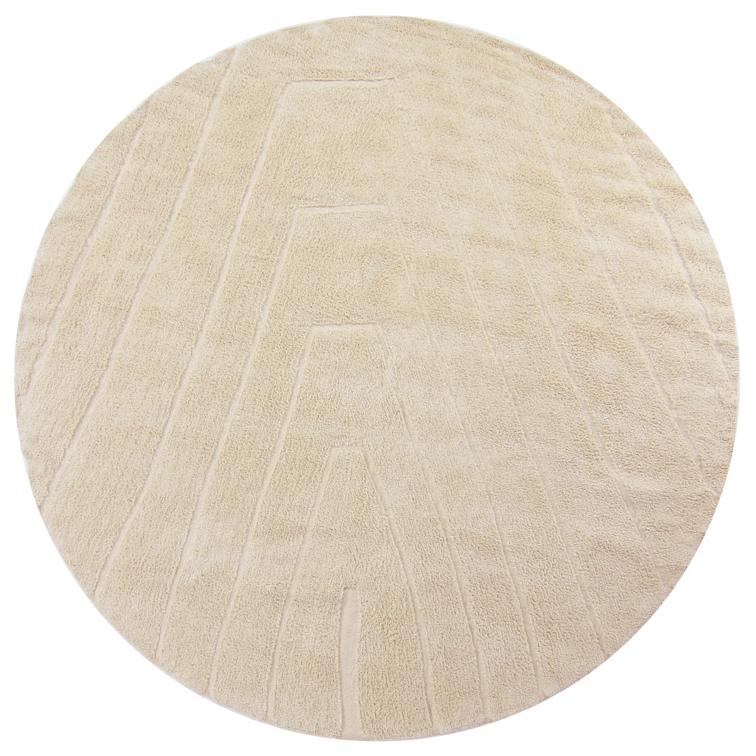 Pyöreät matot - Sivia Natural Cotton Shaggy (beige)