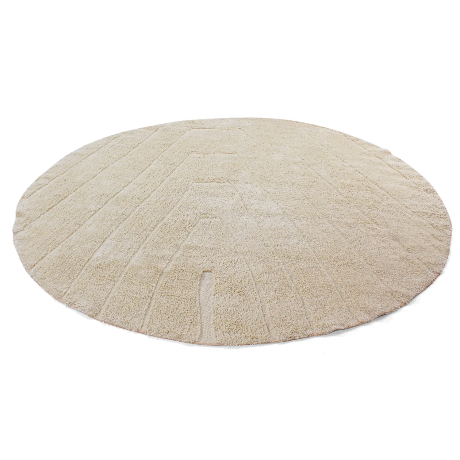 Pyöreät matot - Sivia Natural Cotton Shaggy (beige)